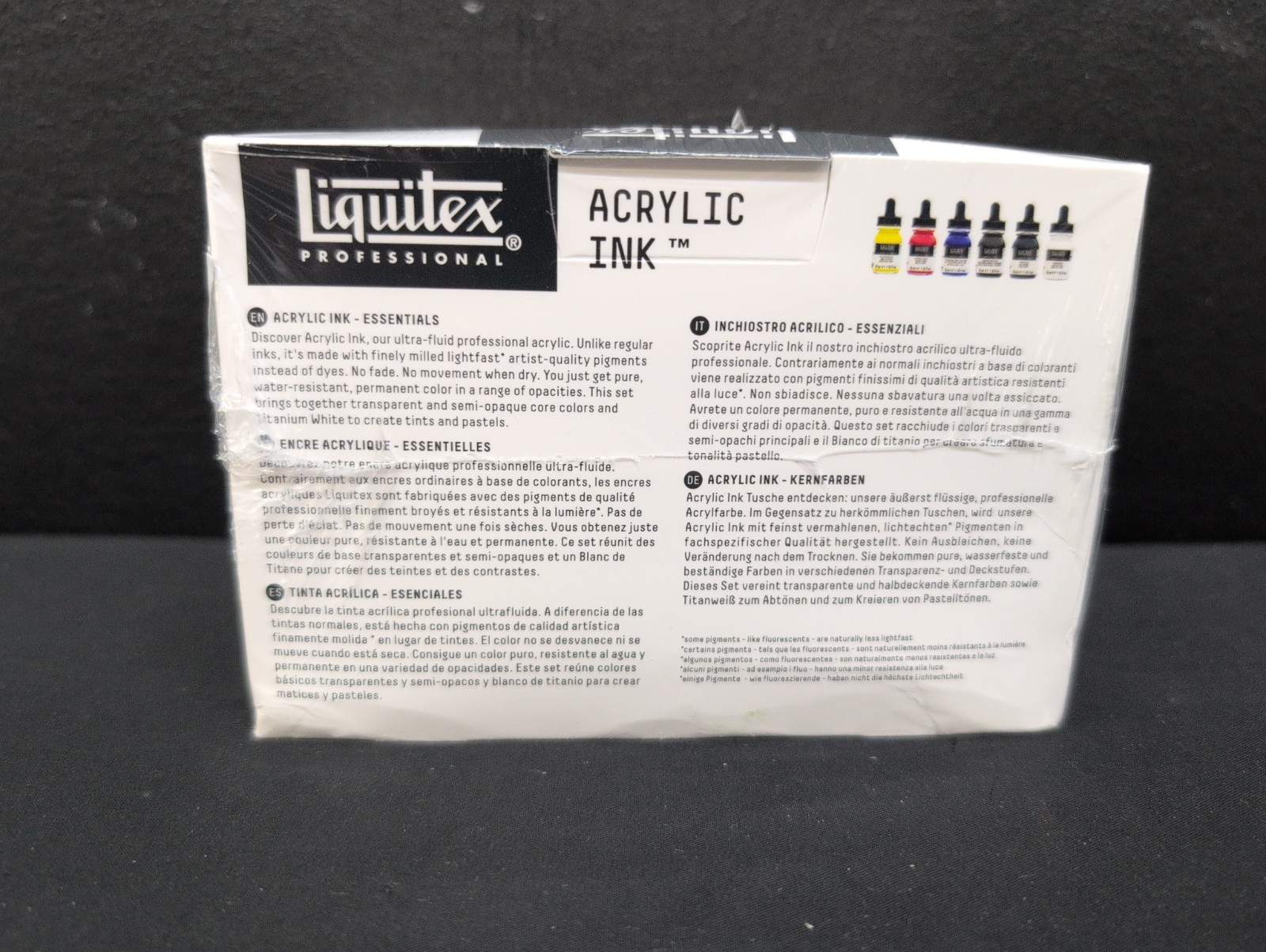 Liquitex Professional Acrylic Ink Essentials Paint Artist Quality 6pc Multicolor