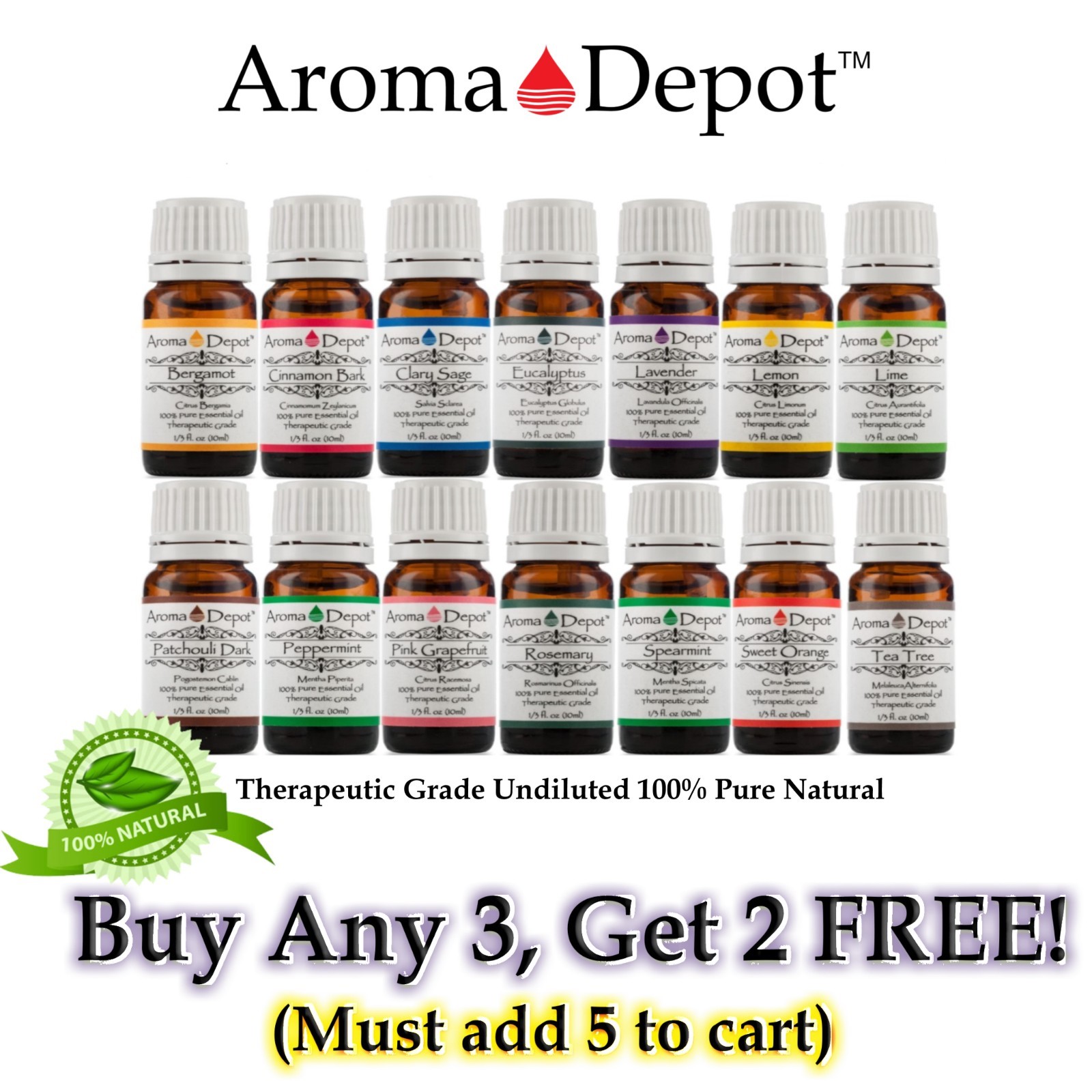 Essential Oil 10ml Therapeutic Grade 100% Pure Natural Undiluted Aceite Esencial
