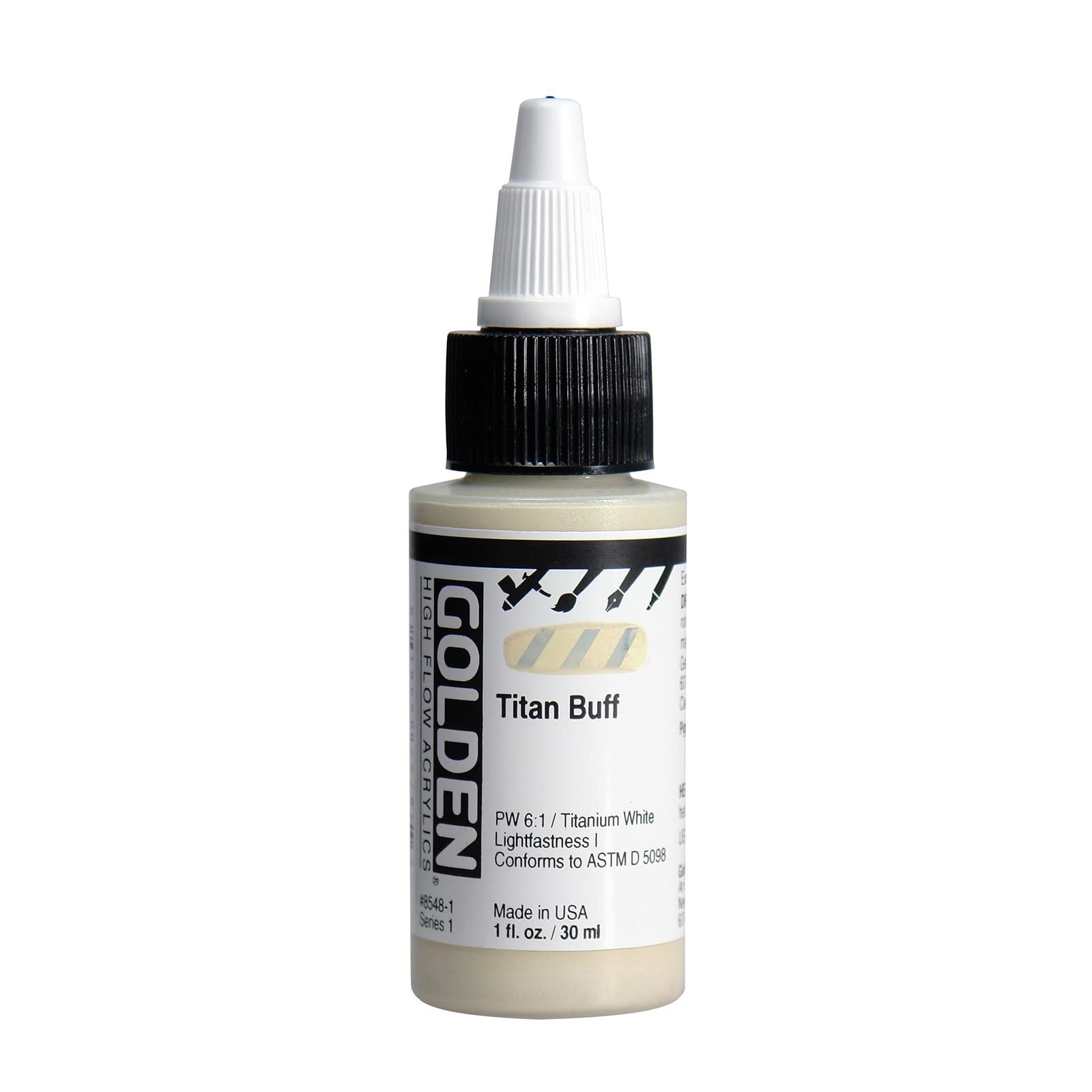 Golden High Flow Arcylic Paint, 1 Ounce, Titan Buff