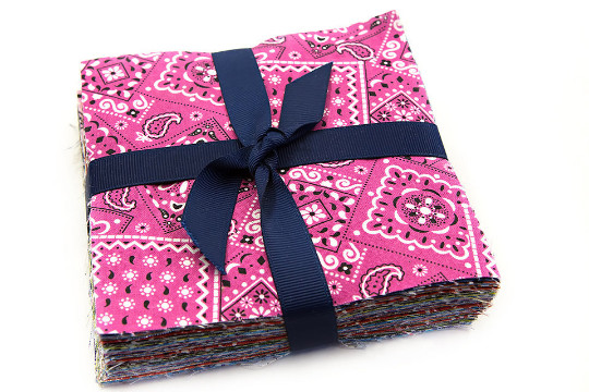 102 piece bandana pre cut charm pack 5″ squares 100% cotton fabric quilt