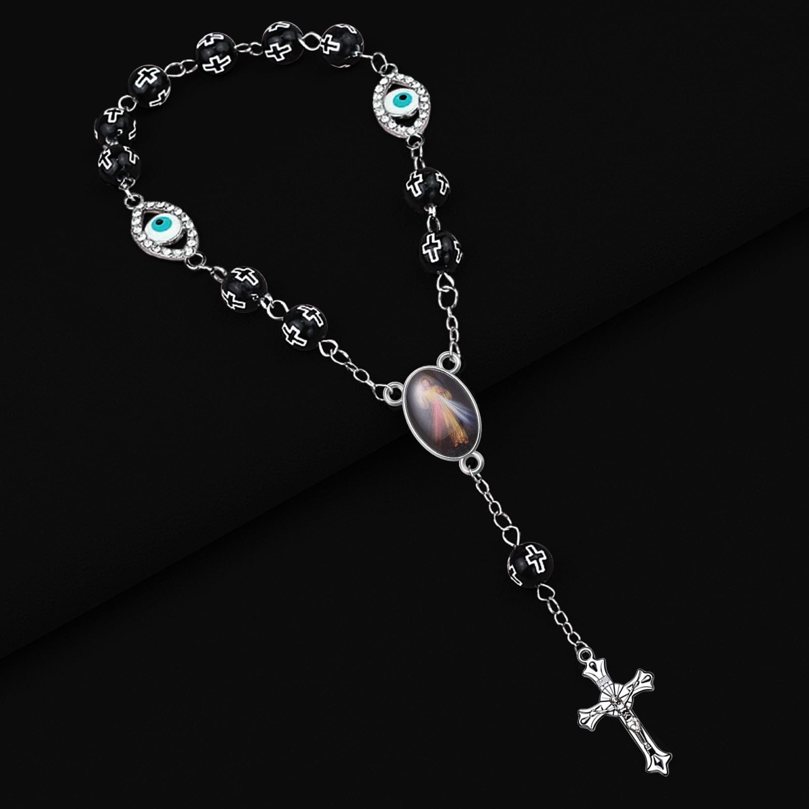 Weyuley 40pcs Mix Picture Rosary Center Miraculous Medal 25 Millimeters, A547