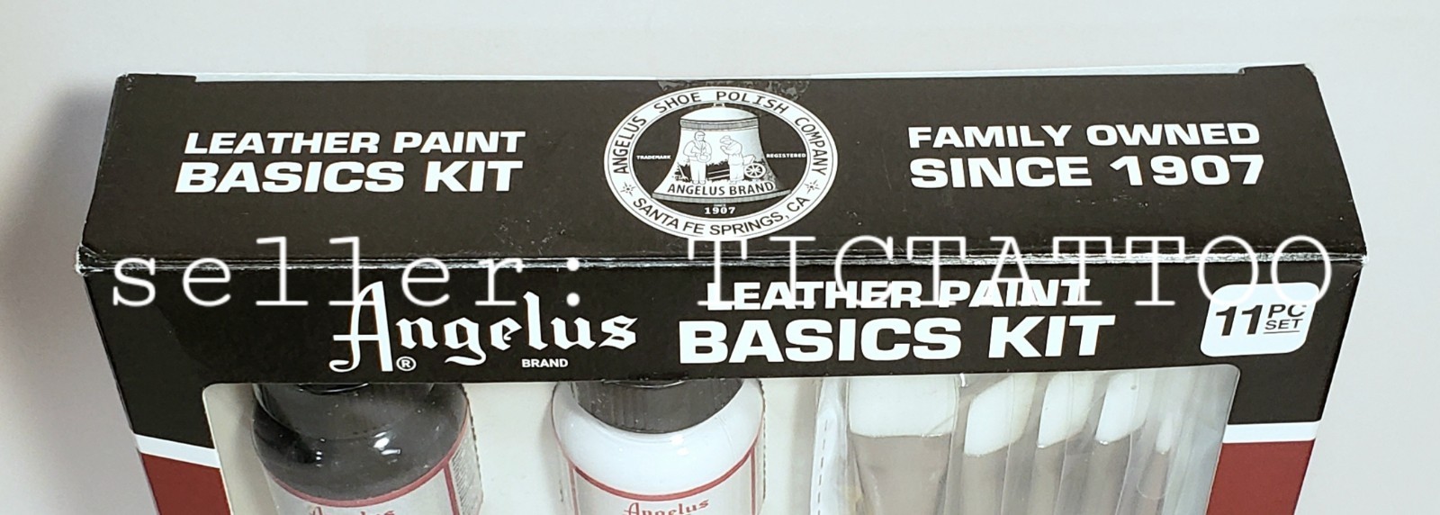 🔥 Angelus Leather Paint Basics Kit 11pc Set Paints Brushes NIB NEW