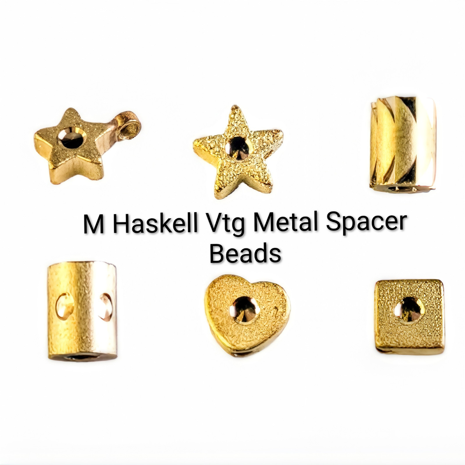 Spacer Beads Vintage M. Haskell English Cut, Rice, Faceted 3-8mm 45-80ct