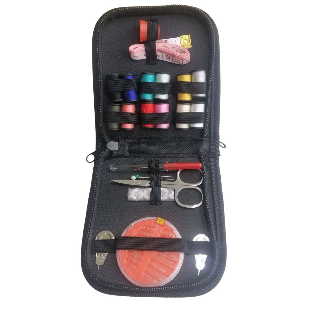 Mini Home Sewing Kit Measure Scissor Thread Needle Travel Storage Box