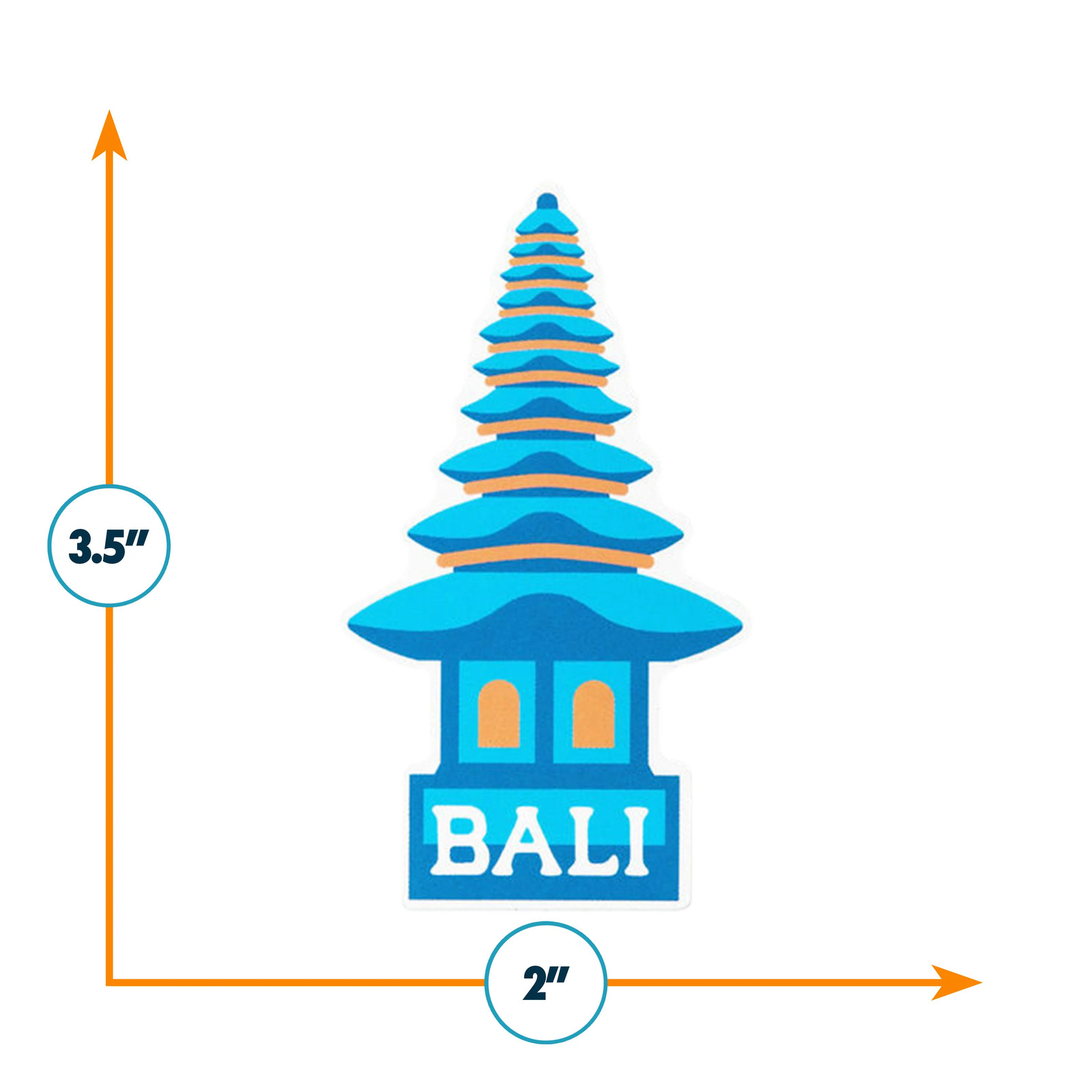 Bali Weatherproof Vinyl Travel Sticker – Gift or Souvenir