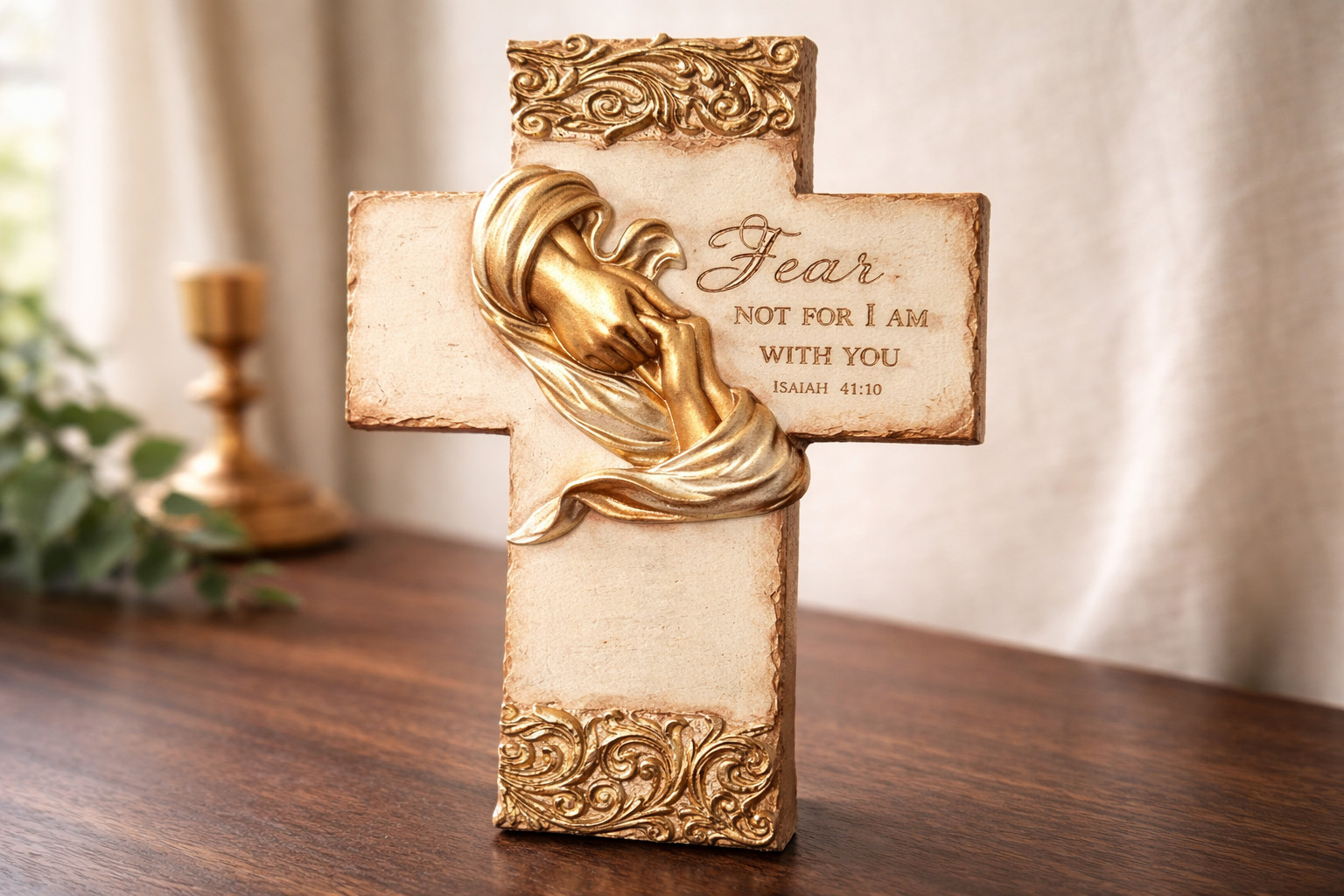 Handmade Cross Isaiah 41:10 Mold For Resin