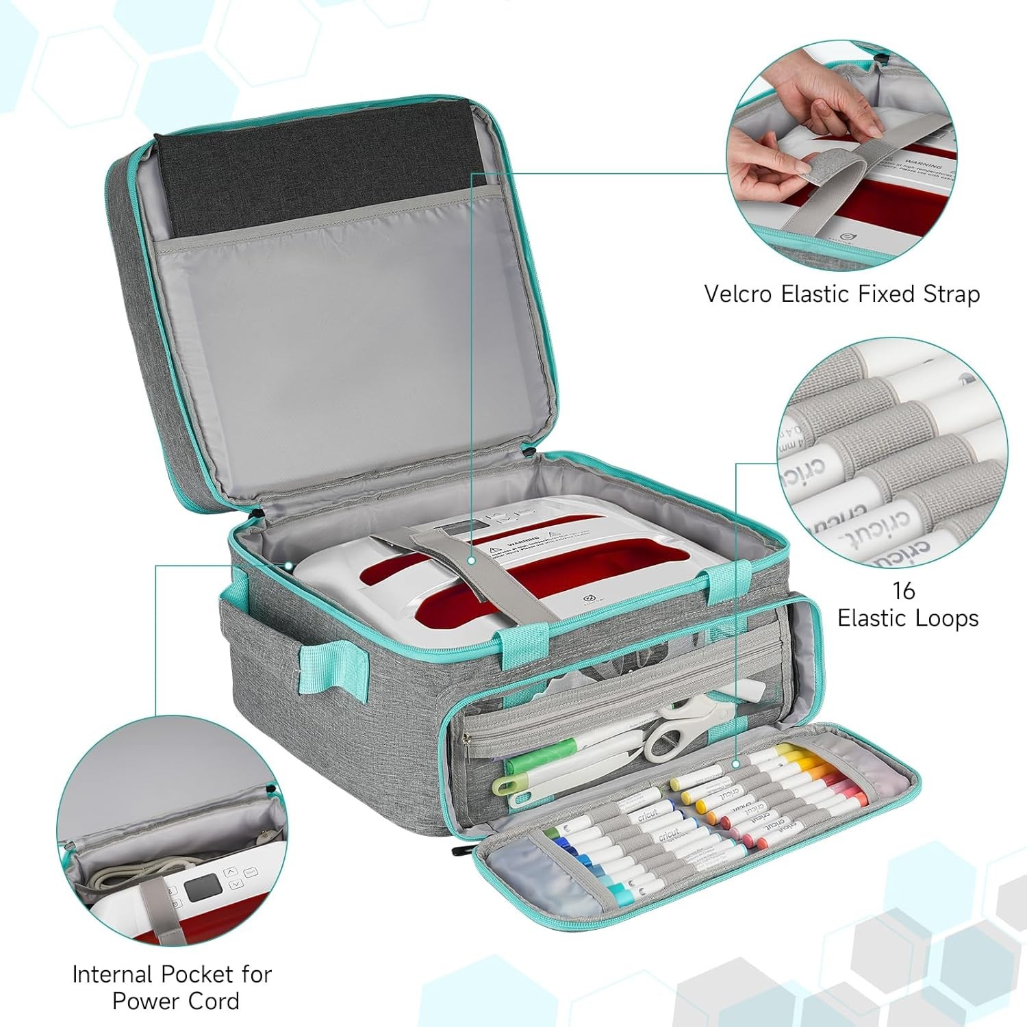 Carrying Case Heat Press Machine Storage Bag for Cricut EasyPress 2/ 3 Htvront