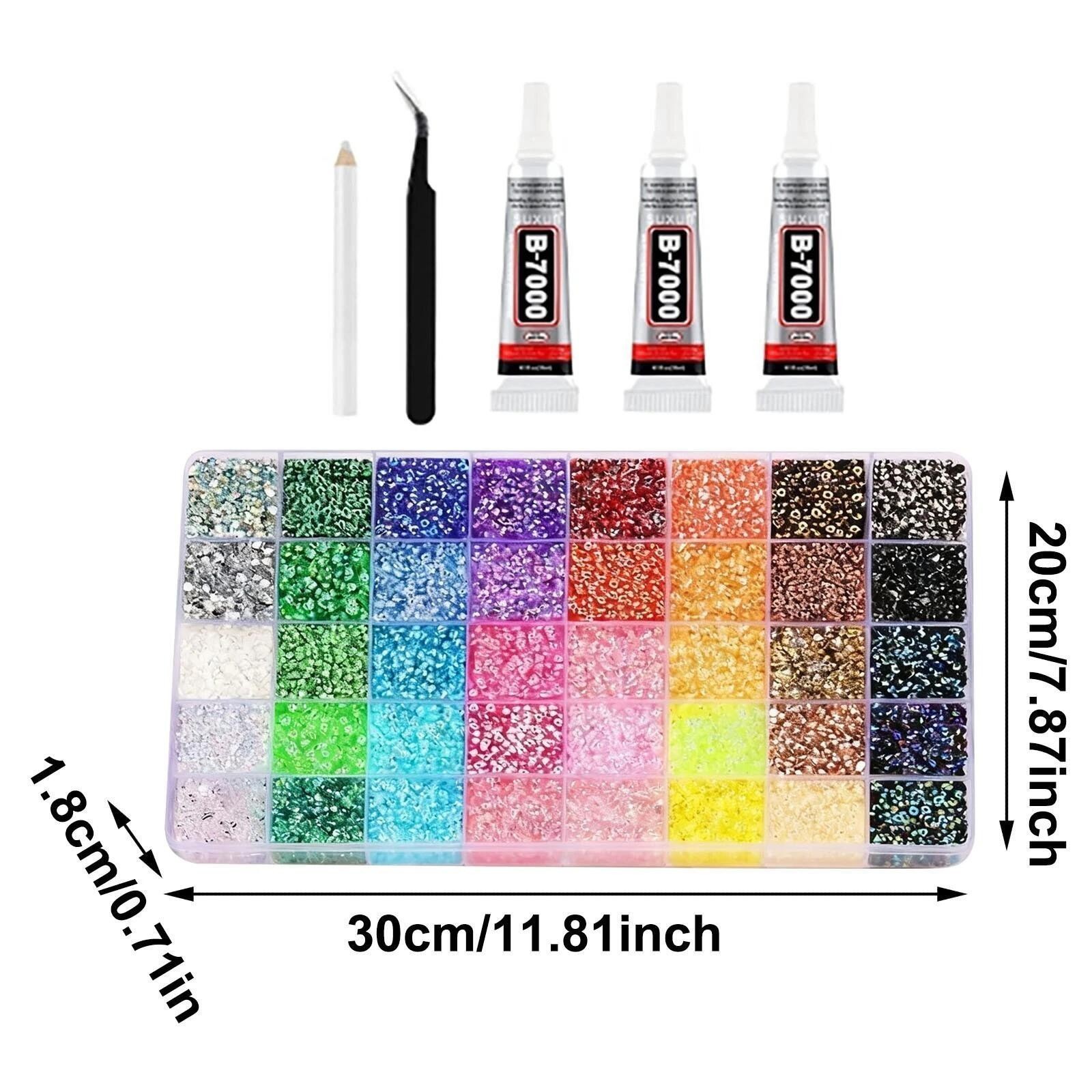 Jelly Rhinestones Bedazzling Kit Multicolor 3mm Flatback Resin Bedazzler Gems US