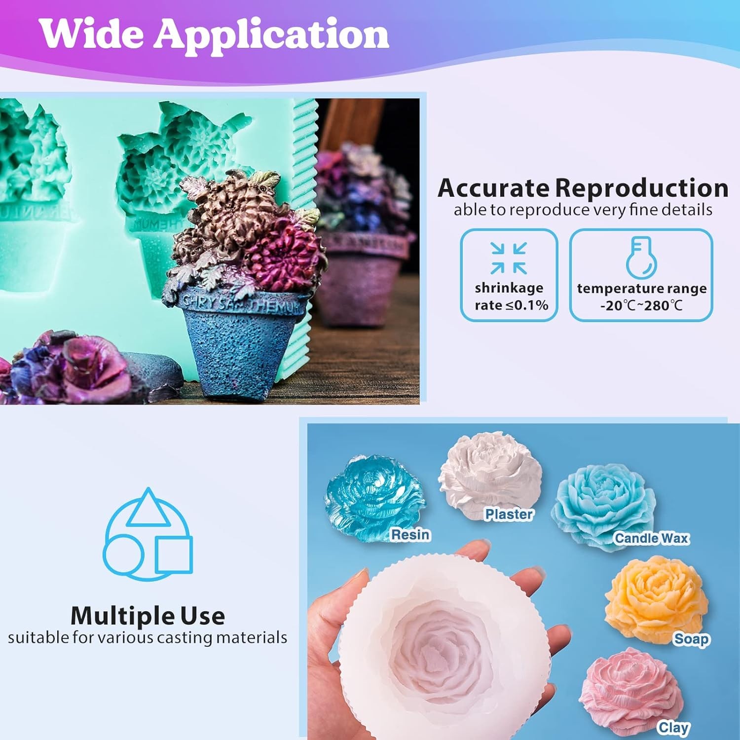 Silicone Mold Making Kit-Translucent Silicone Rubber Non-Toxic Liquid Mold