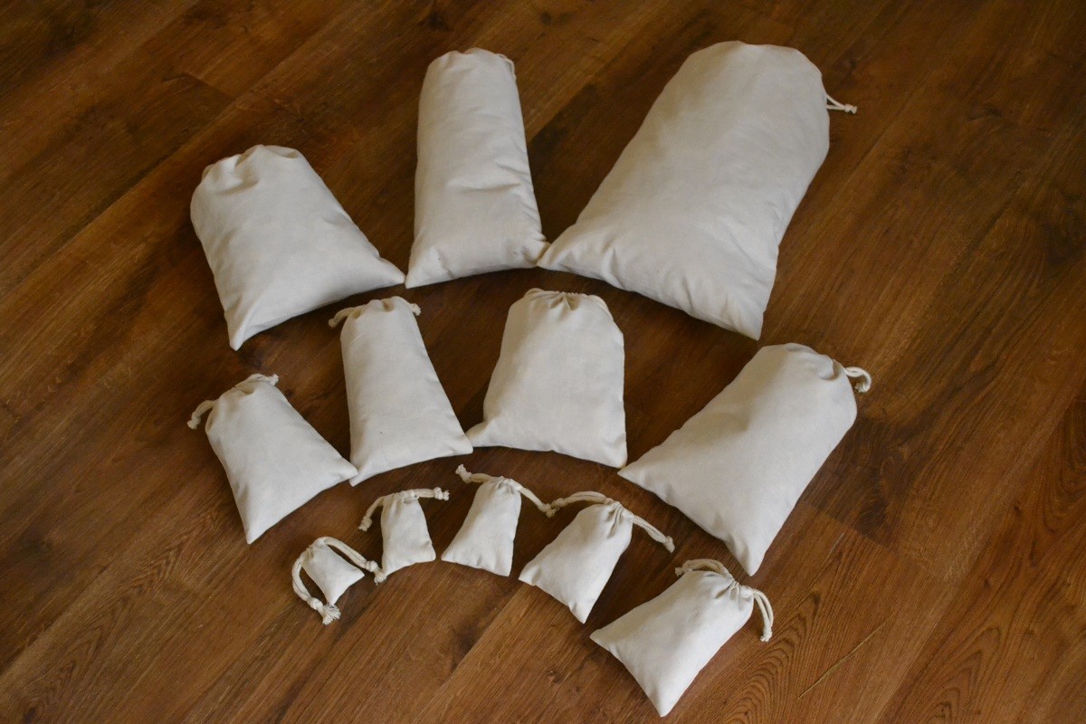 Reusable Eco Friendly Cotton Drawstring Muslin Bags (Natural Color)- SAMPLES