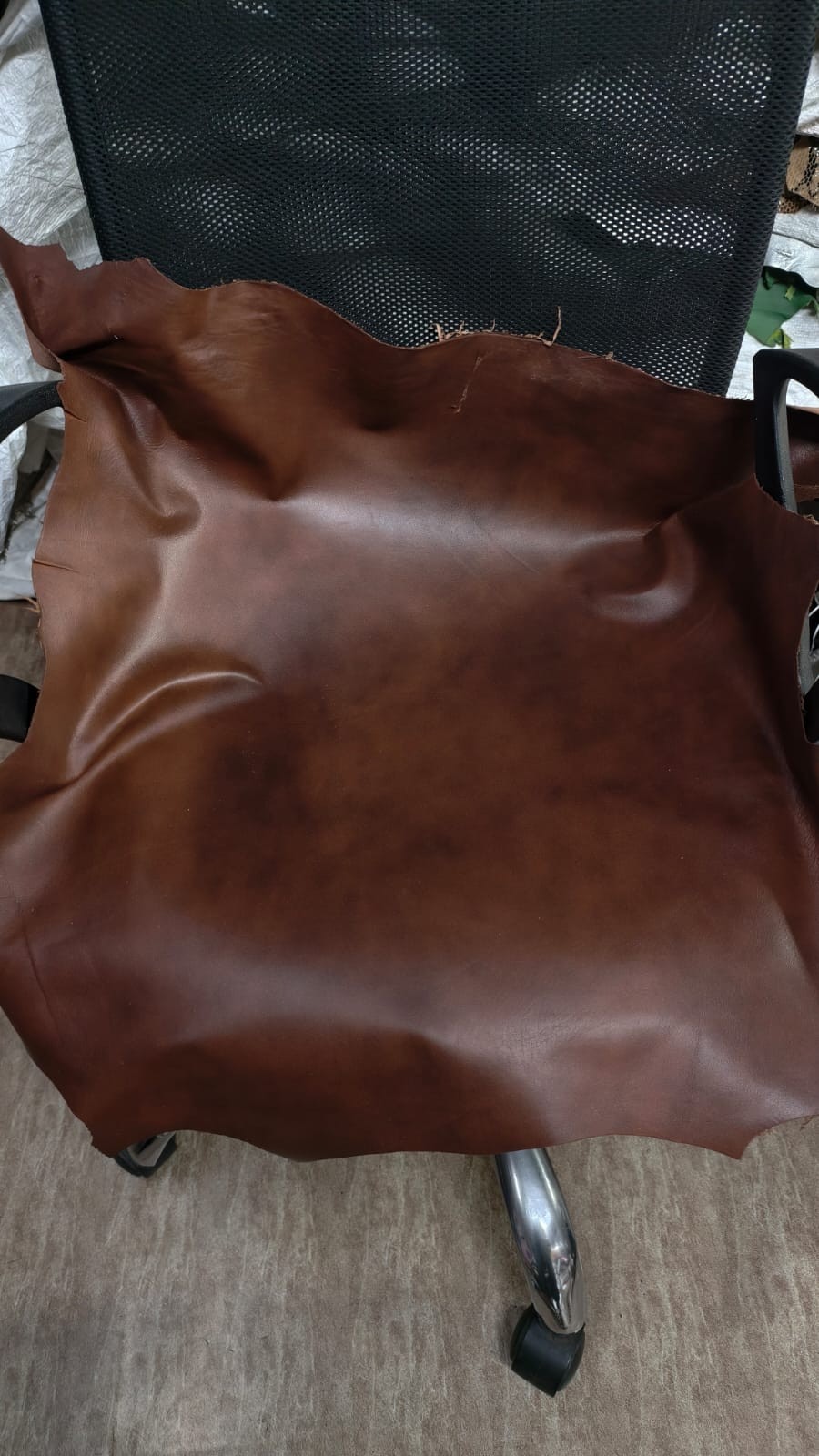Lambskin Leather Skins Nappa Hides Brown Chickoo Vintage 6 Sqft Leather Hides