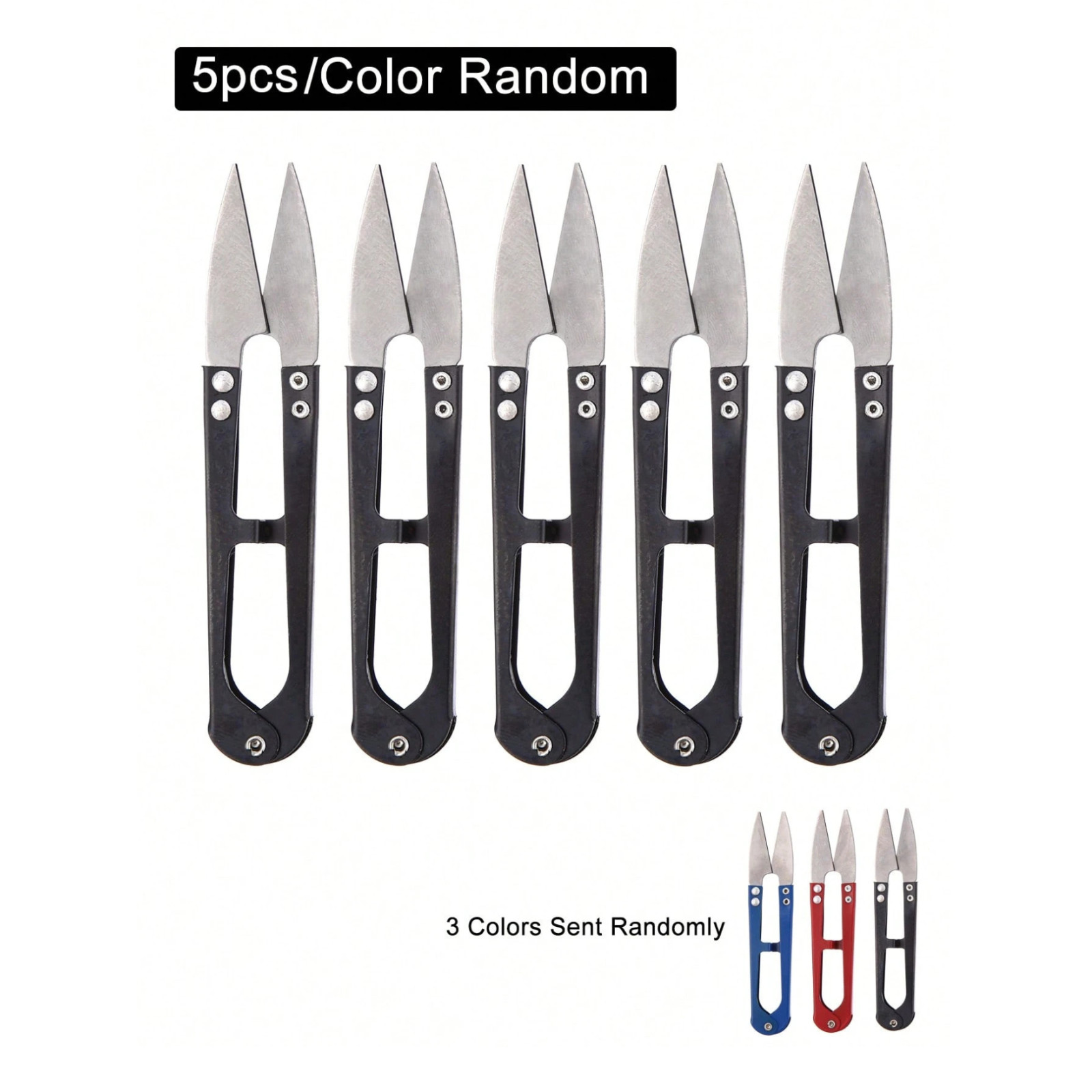 5Pcs Sewing Scissors Small Set Thread Snips U Shape Yarn Snipper for Cutter Tool