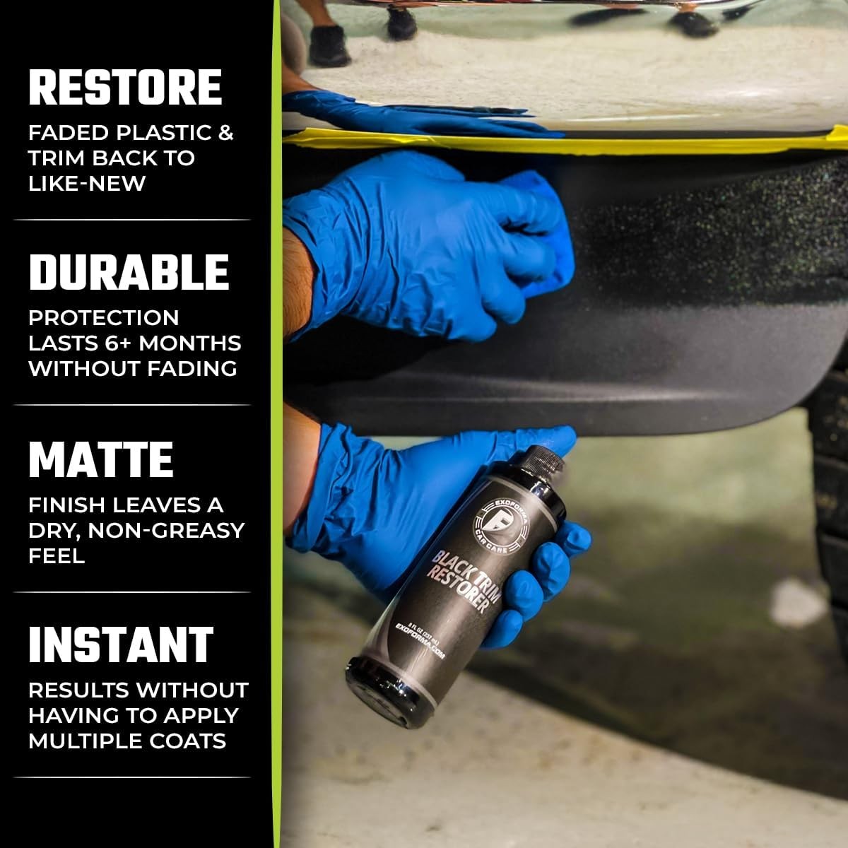 Black Trim Restorer, Car Truck Black Trim Restoration, Protects Against UV Rays