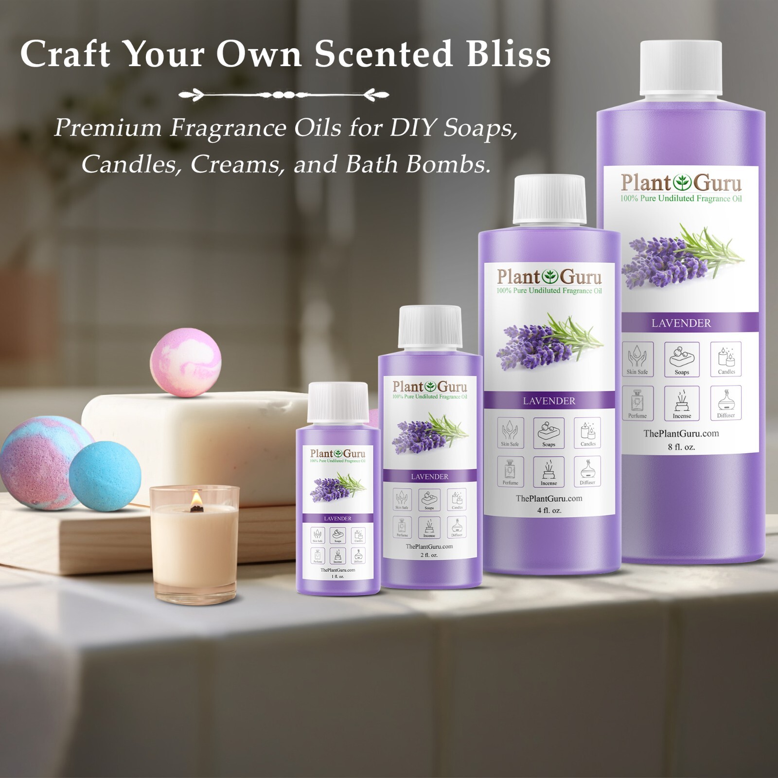 Lavender Fragrance Oil For Candle, Soap Making, Diffuser and Burners
