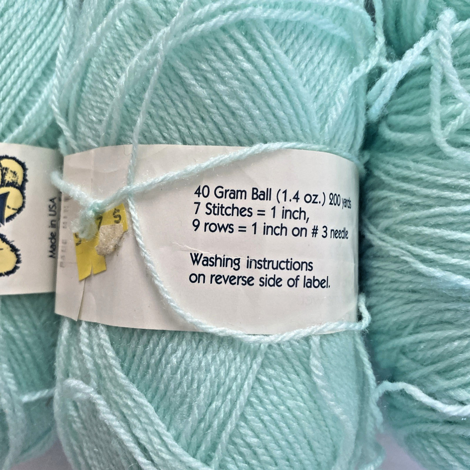 4 Skeins Brunswick Bambini Acrylic Baby Wash And Wear Yarn Light Blue Plus Extra