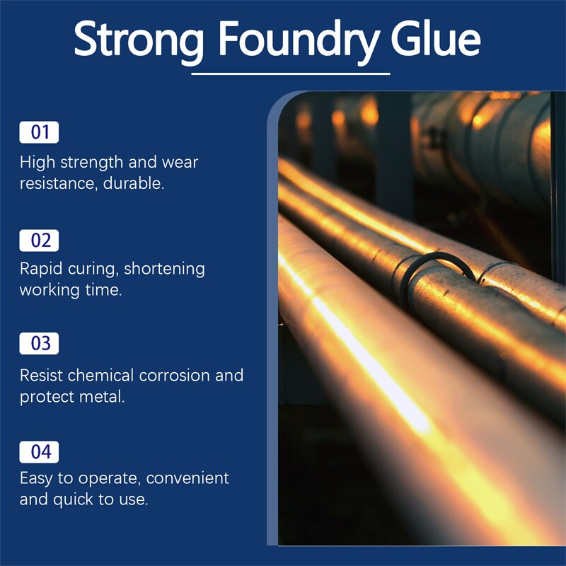 2 Pack Strong Foundry Glue, High Temperature Resistant Casting Metal Repair Glue