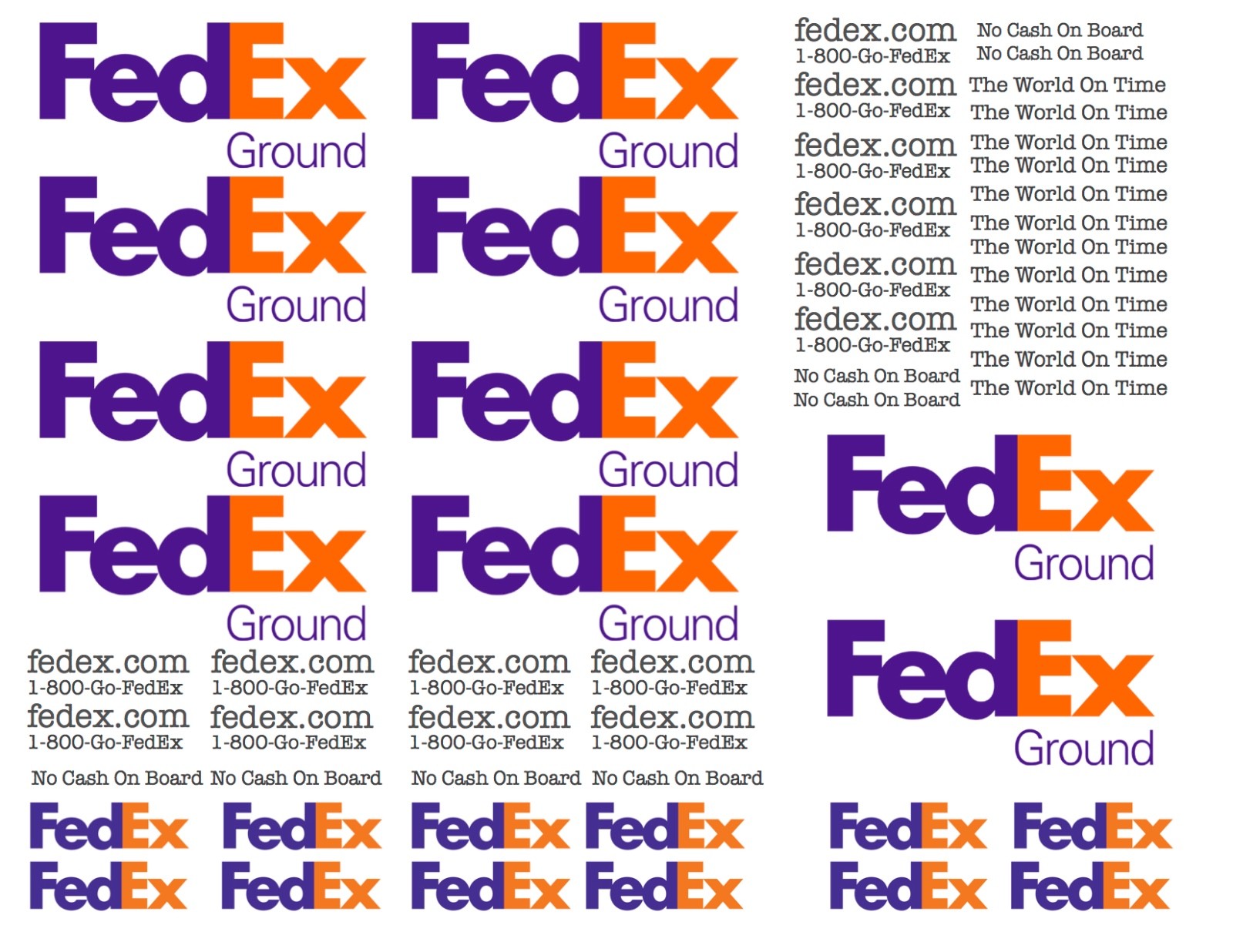 Fedex 1/24 or 1/32 scale decals for die cast and model cars