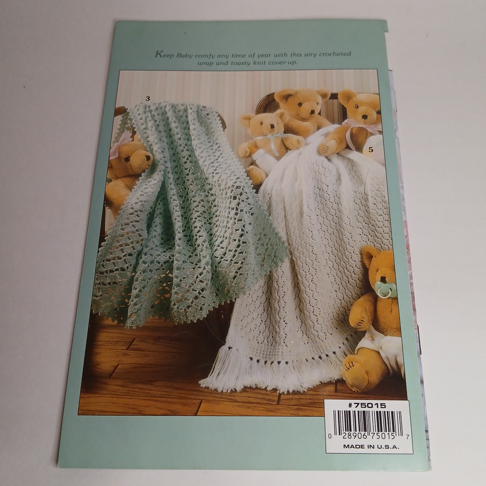 Leisure Arts So Sweet Baby Afghans Knit & Crochet Projects Travel Size Booklet