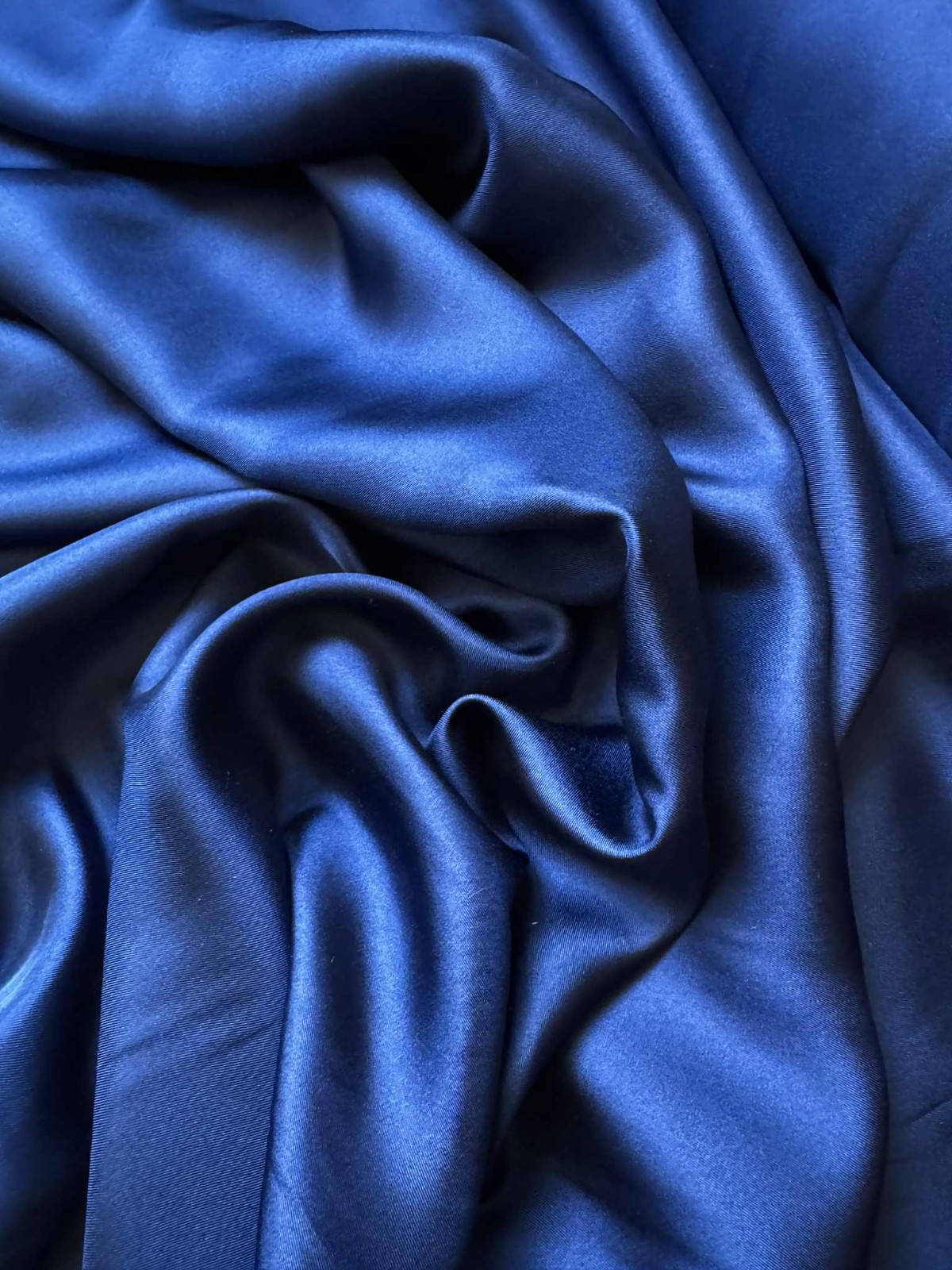 Navy Blue 100% Silk Twill Fabric 12mm weight