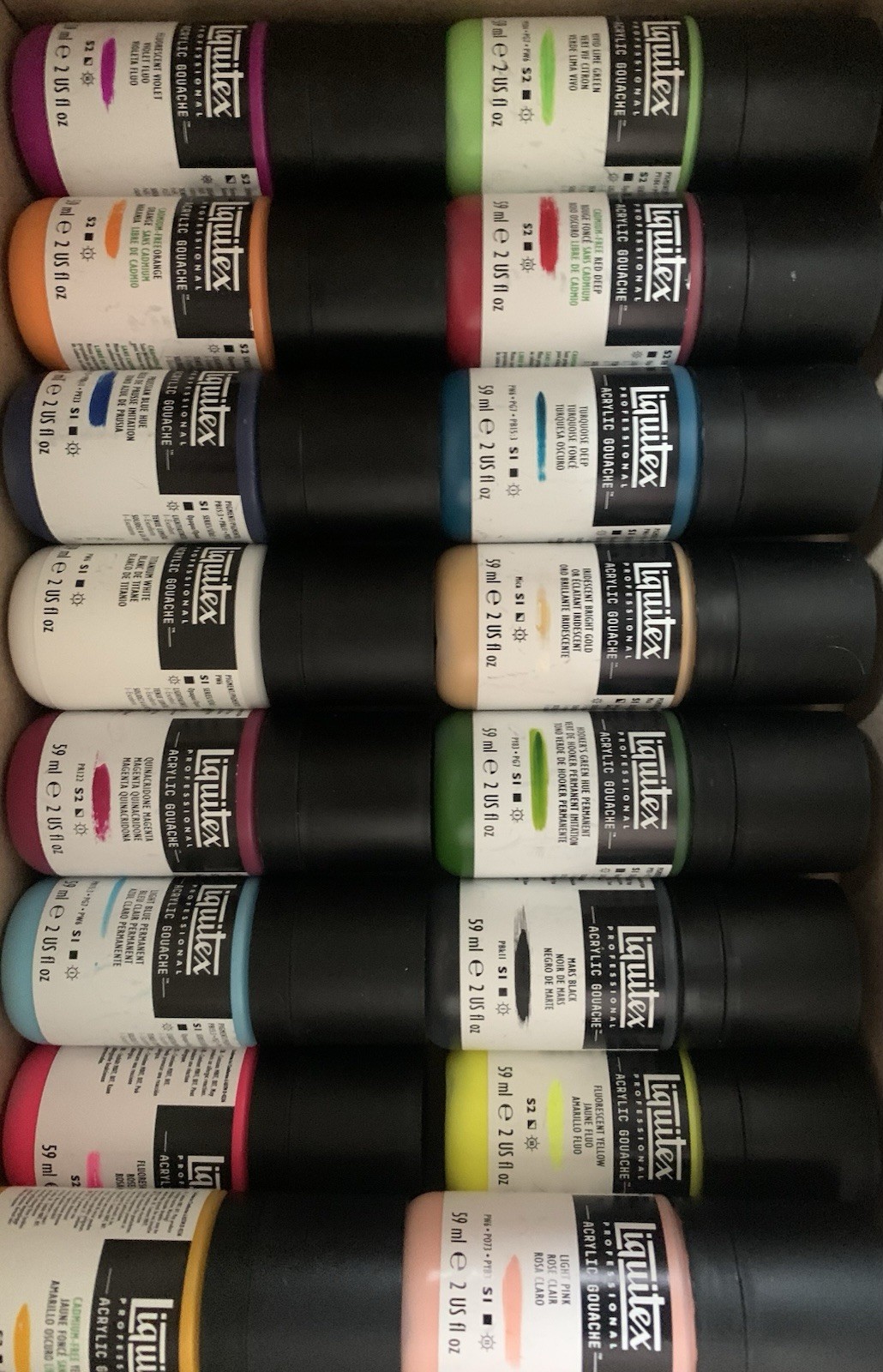 Liquitex Professional Acrylic Gouache Paint 2oz Lot Of 50 New