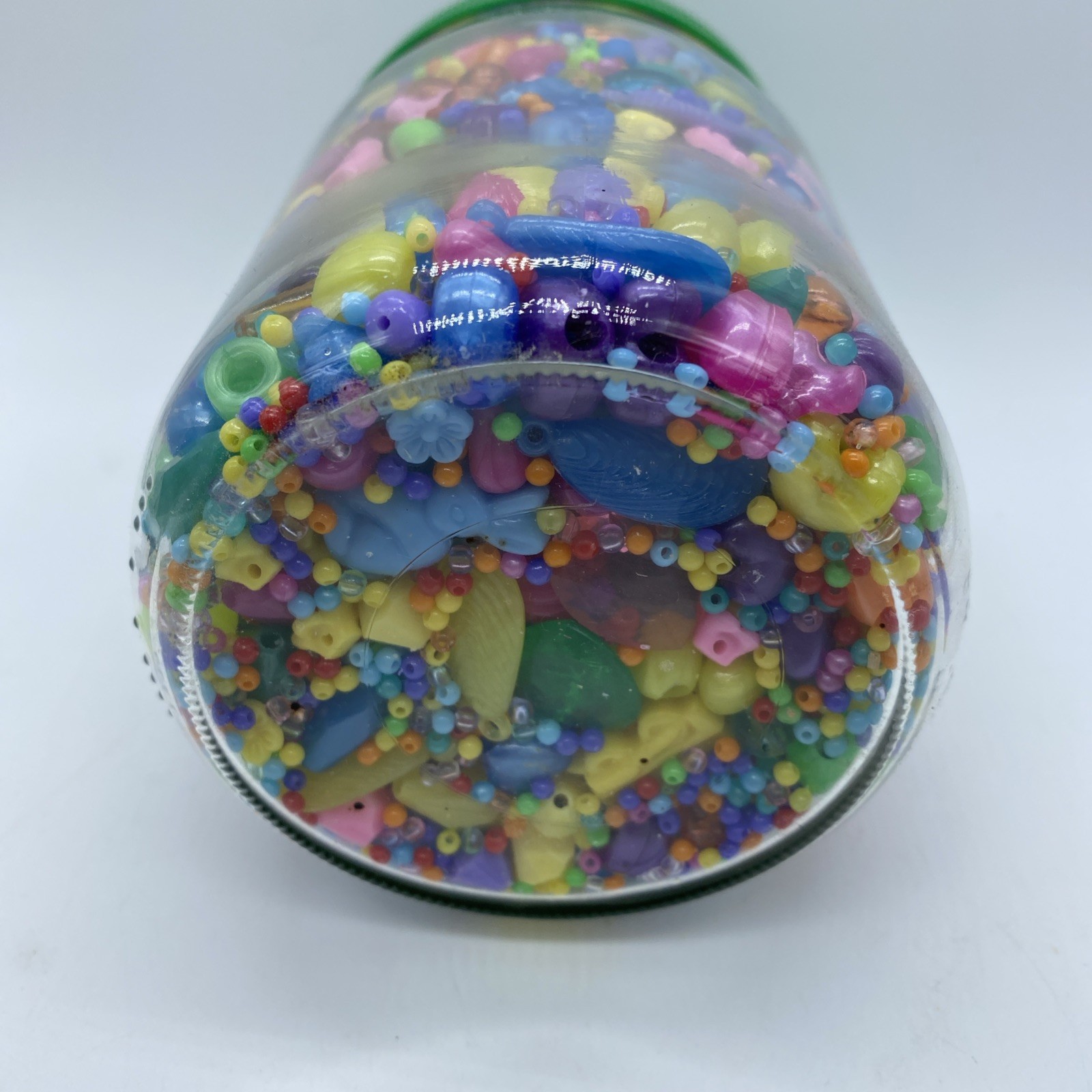 Over 1 1/2 lbs Mystery Bead Jar Mix Vintage to Modern Plastic Jewelry Beads Y2K