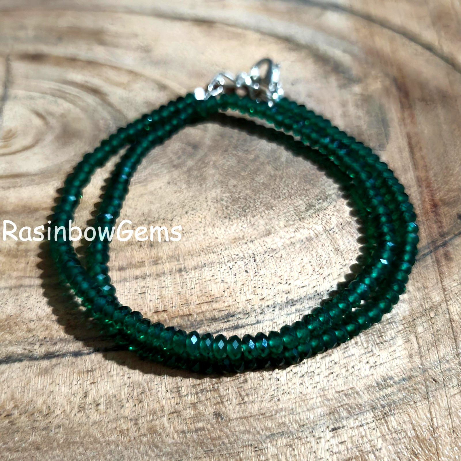 Faceted Emerald Beads Faceted Rondelle , Green Emerald Beads, Emerald Necklace