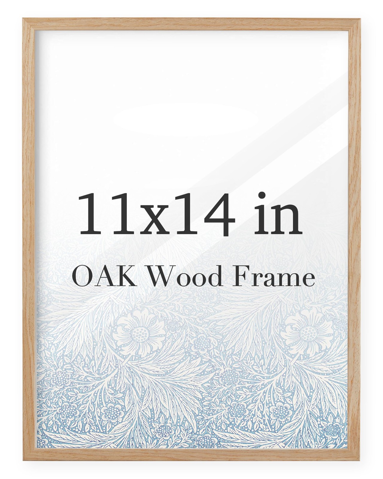UPWOIGH 11×14 Oak Wood Picture 11.00″ x 14.00″ 1Pack, Beige Frame