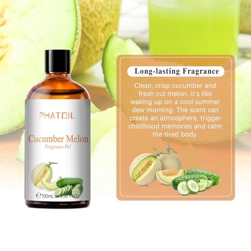 Cucumber Melon Fragrance Oil 100ml Aromatherapy Diffuser Home Candle Soap Making
