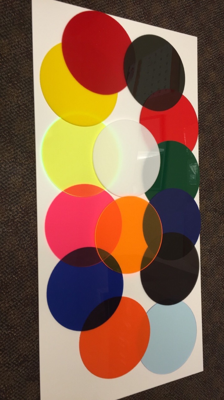 TRANSLUCENT Acrylic Plexiglass 1/8″ Plastic Sheet Circle Diameter
