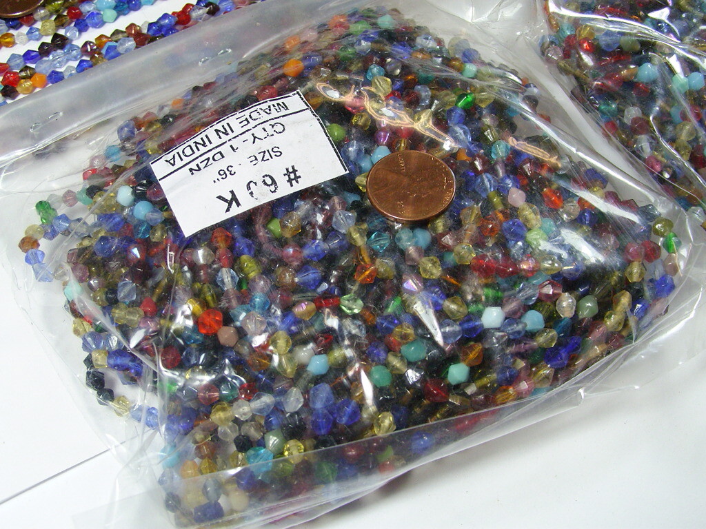 30 Strands 36″ India Handmade Assorted Color Glass Beads Wholesale Bulk (CT-32)