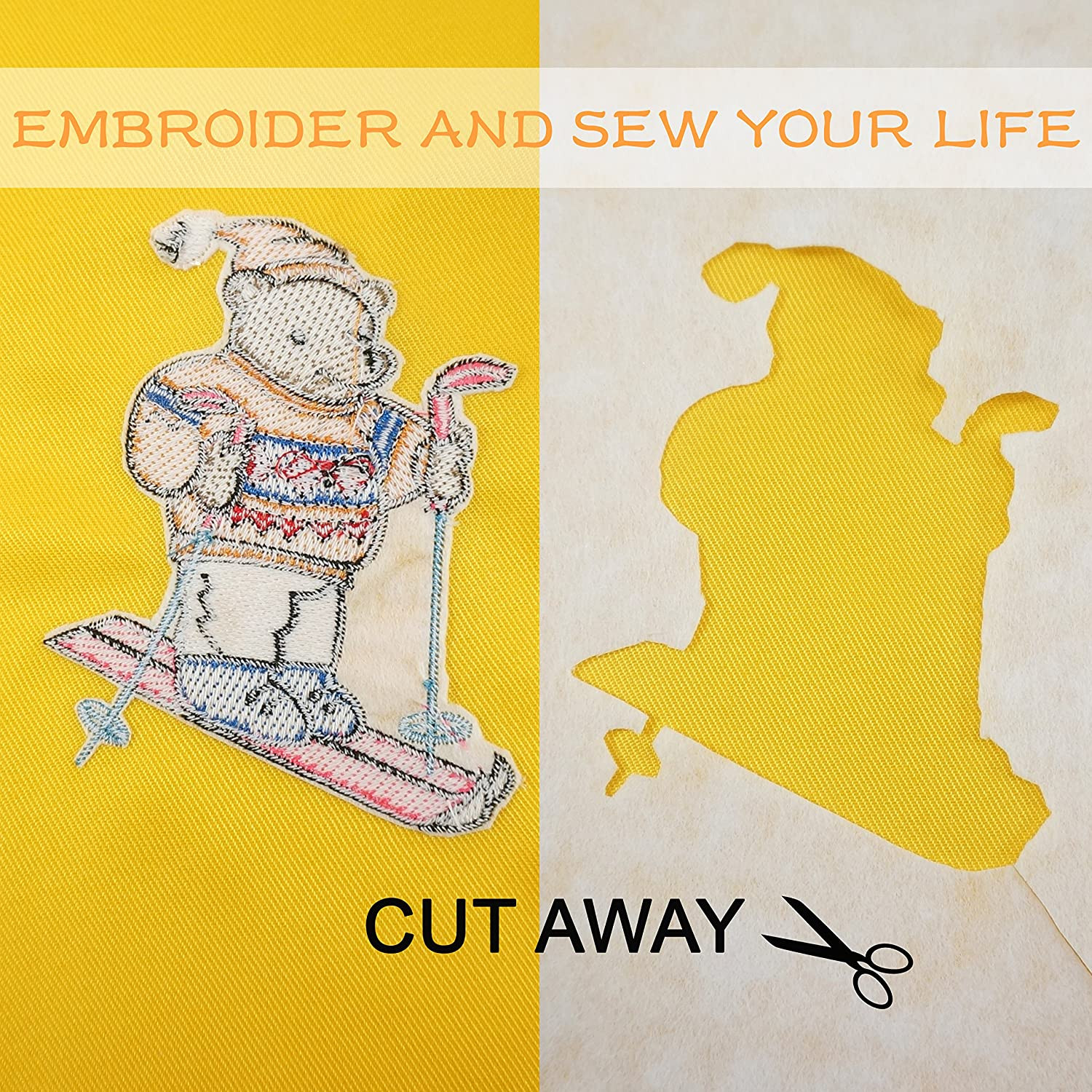 Cut Away Machine Embroidery Stabilizer Backing 15″ X 25 Yd Roll – Medium Weight
