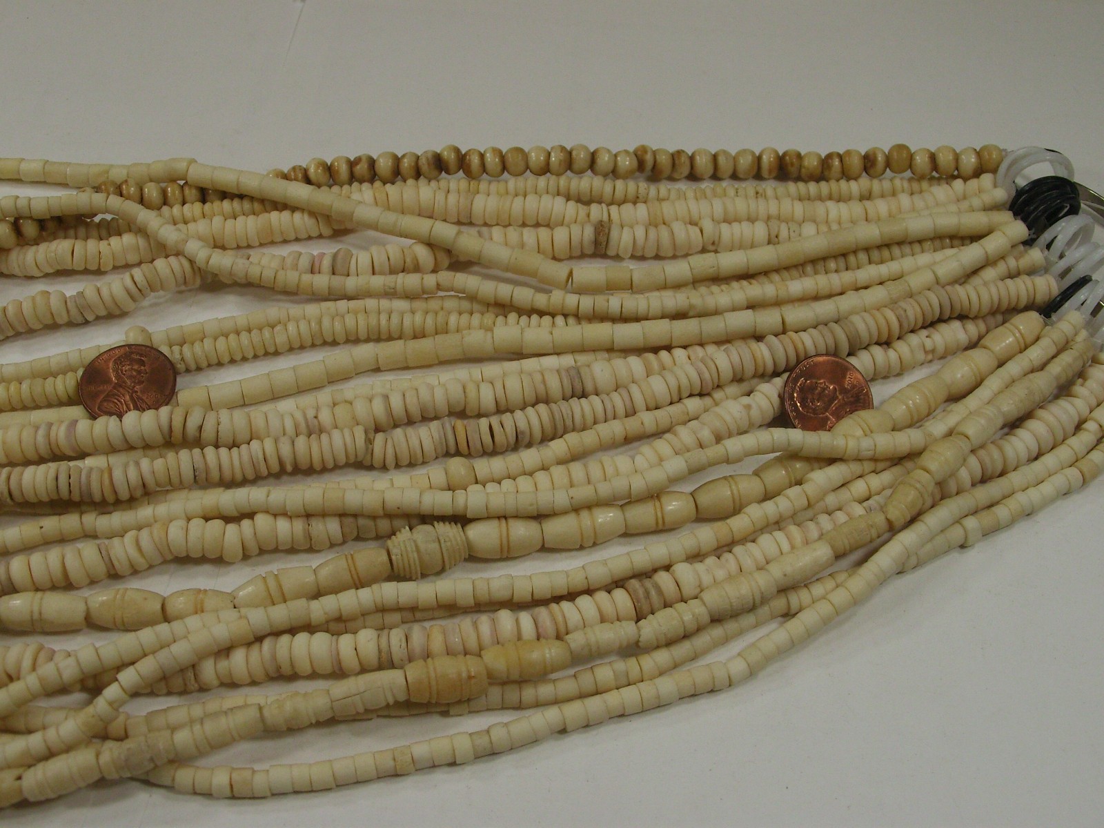 20 Strands (15″) India Handmade Assorted Water Buffalo Bone Beads Lot (QBQ-11) ⭐
