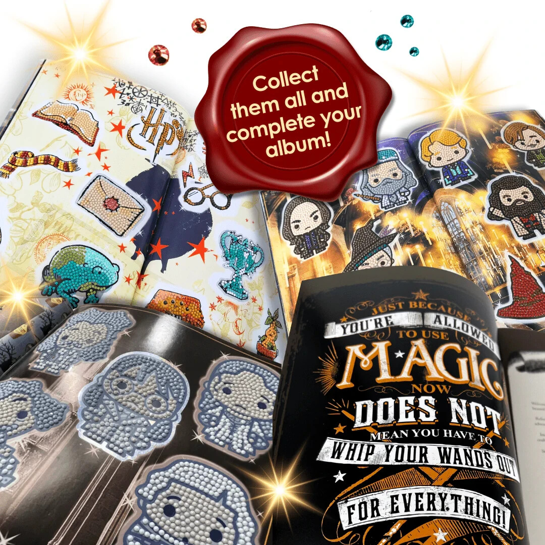 HARRY POTTER CRYSTAL ART STICKER PACK- NEW – 3 STICKERS + CRYSTALS