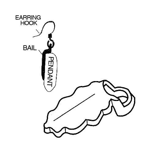 Bail, Aanraku, 24 Small Sterling Silver Plated 6.5x13mm Glue-on For Earrings