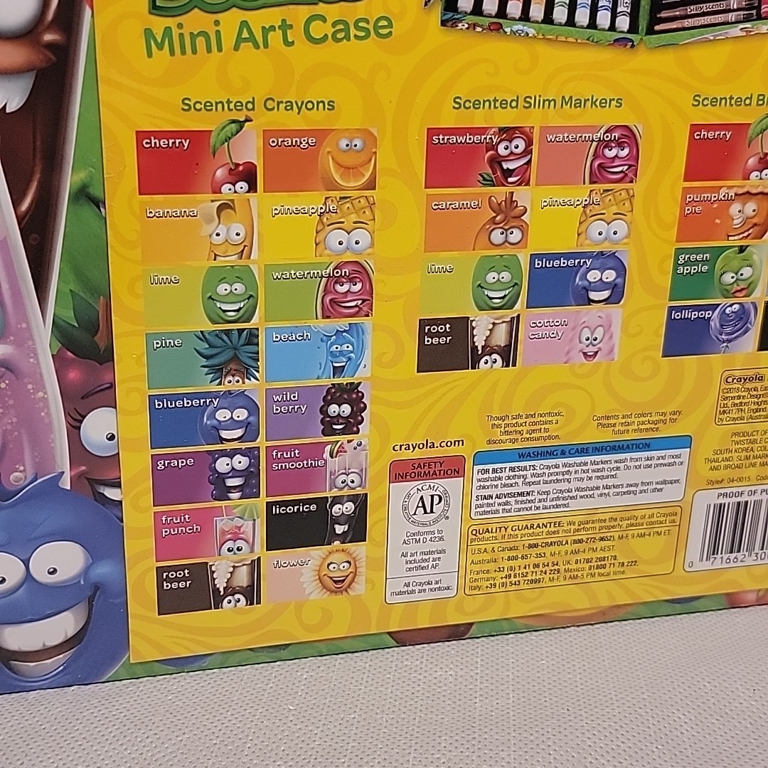 NEW Crayola Silly Scents Sweet Mini Art Case Nontoxic 50+ Pieces 04-0015 SEALED