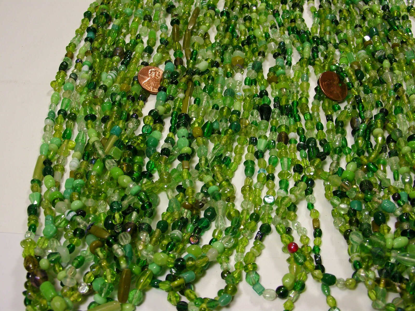 30 Strands 36″ India Handmade Assorted Color Glass Beads Wholesale Bulk (CT-45)