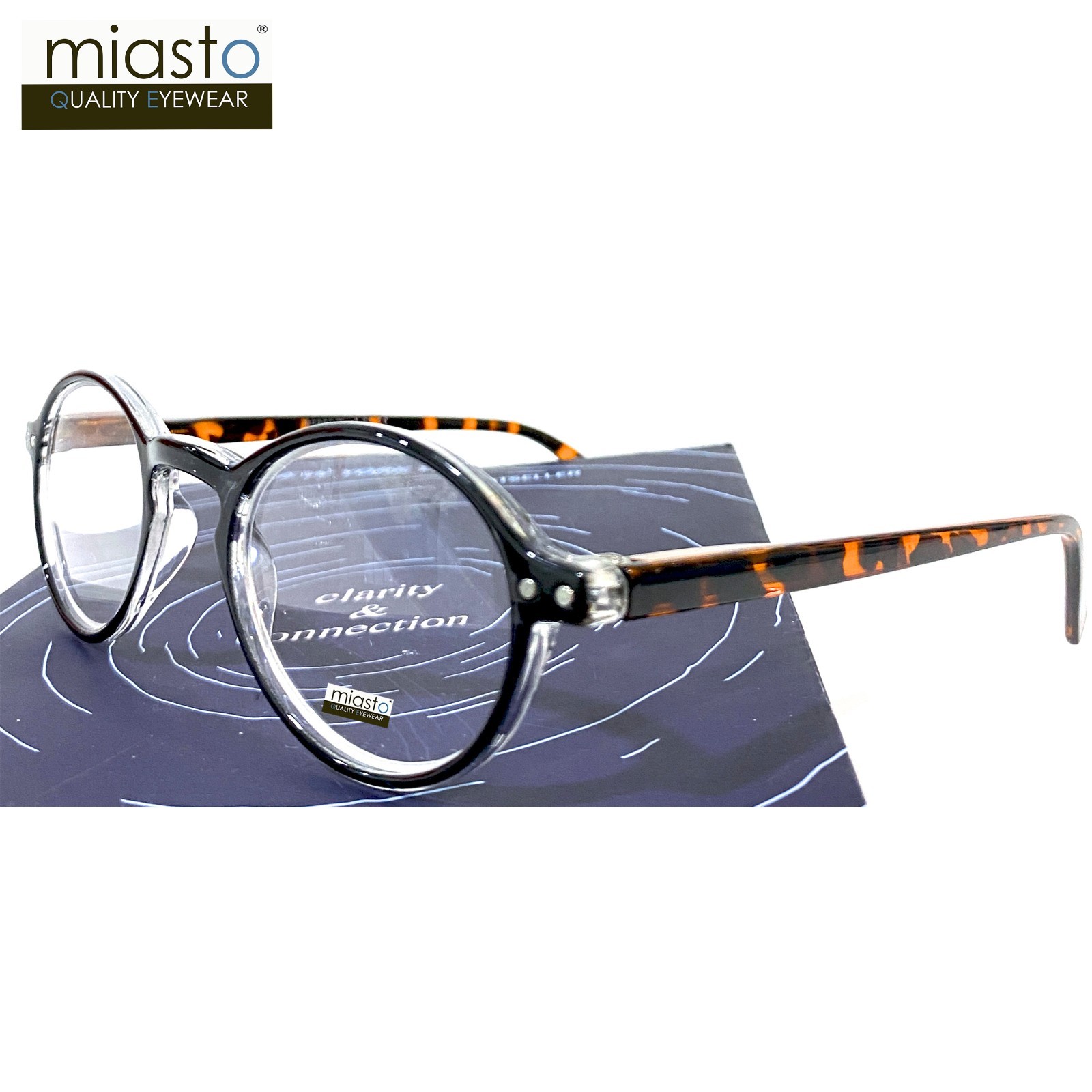 NWT$39.99 MIASTO RETRO ROUND KEYHOLE PREPPY READER VINTAGE READING SPECS GLASSES