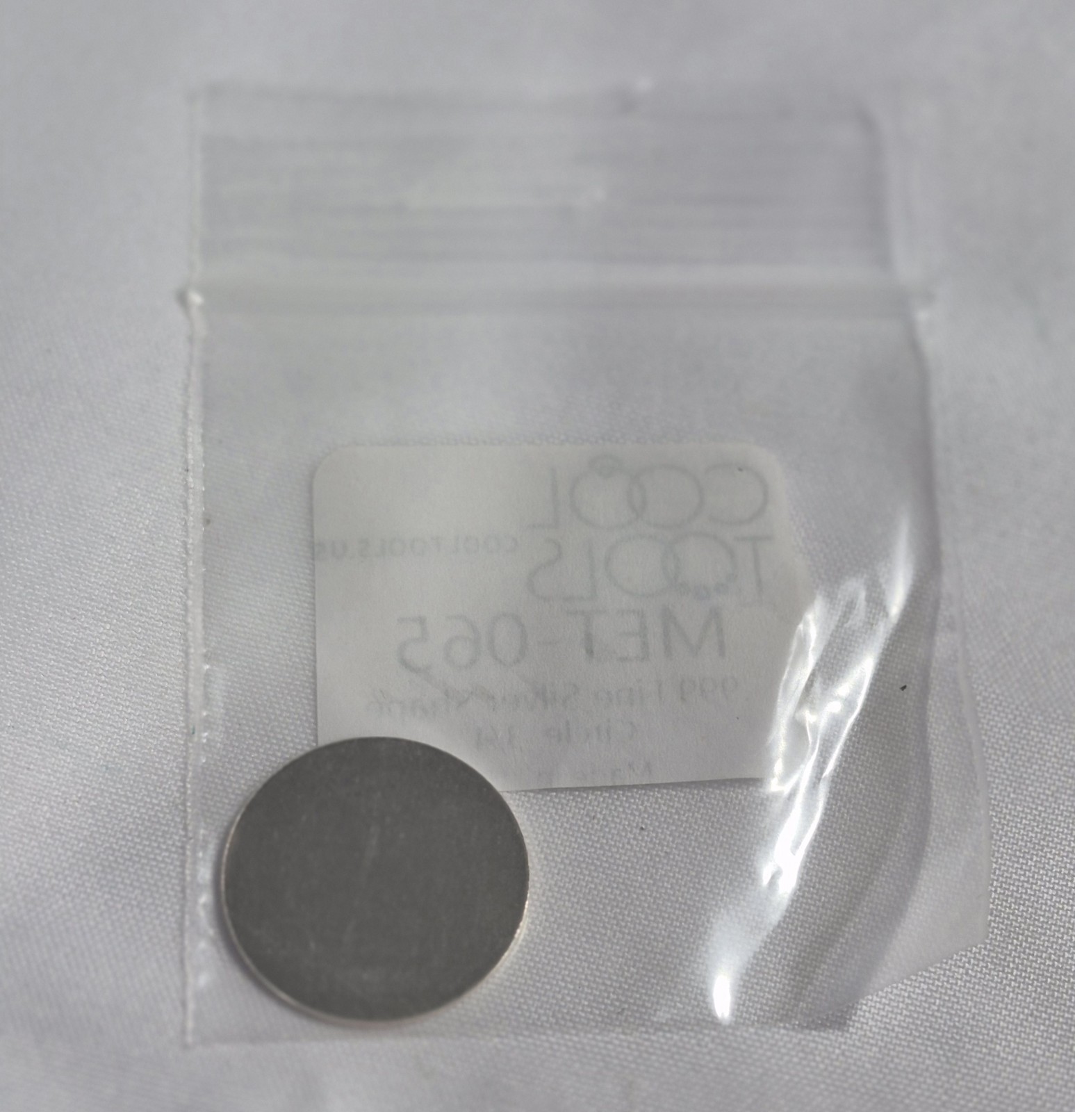 Cool Tools .999 Fine Silver Shape – Circle 3/4 USA 4G
