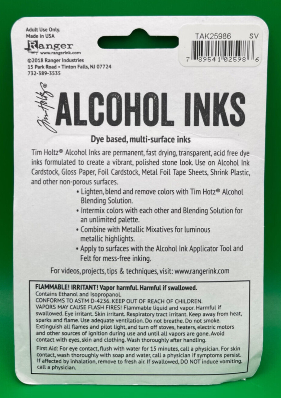 3 Pack 0.5 fl oz ALCOHOL INK KIT – SUMMIT VIEW – Ranger Inks Tim Holtz