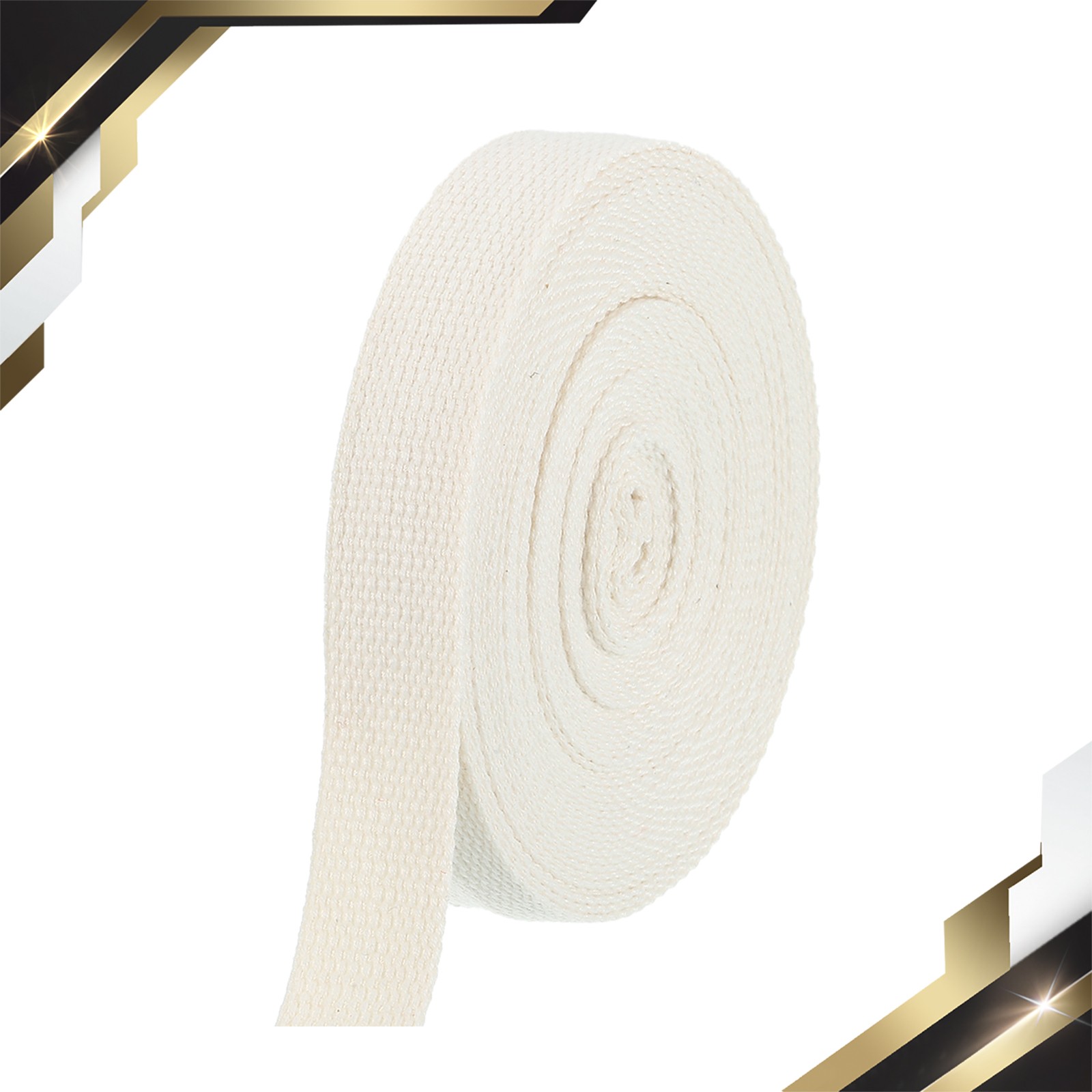 Cotton Webbing 1 Inch 11 Yard Polyester Cotton Webbing Straps Beige