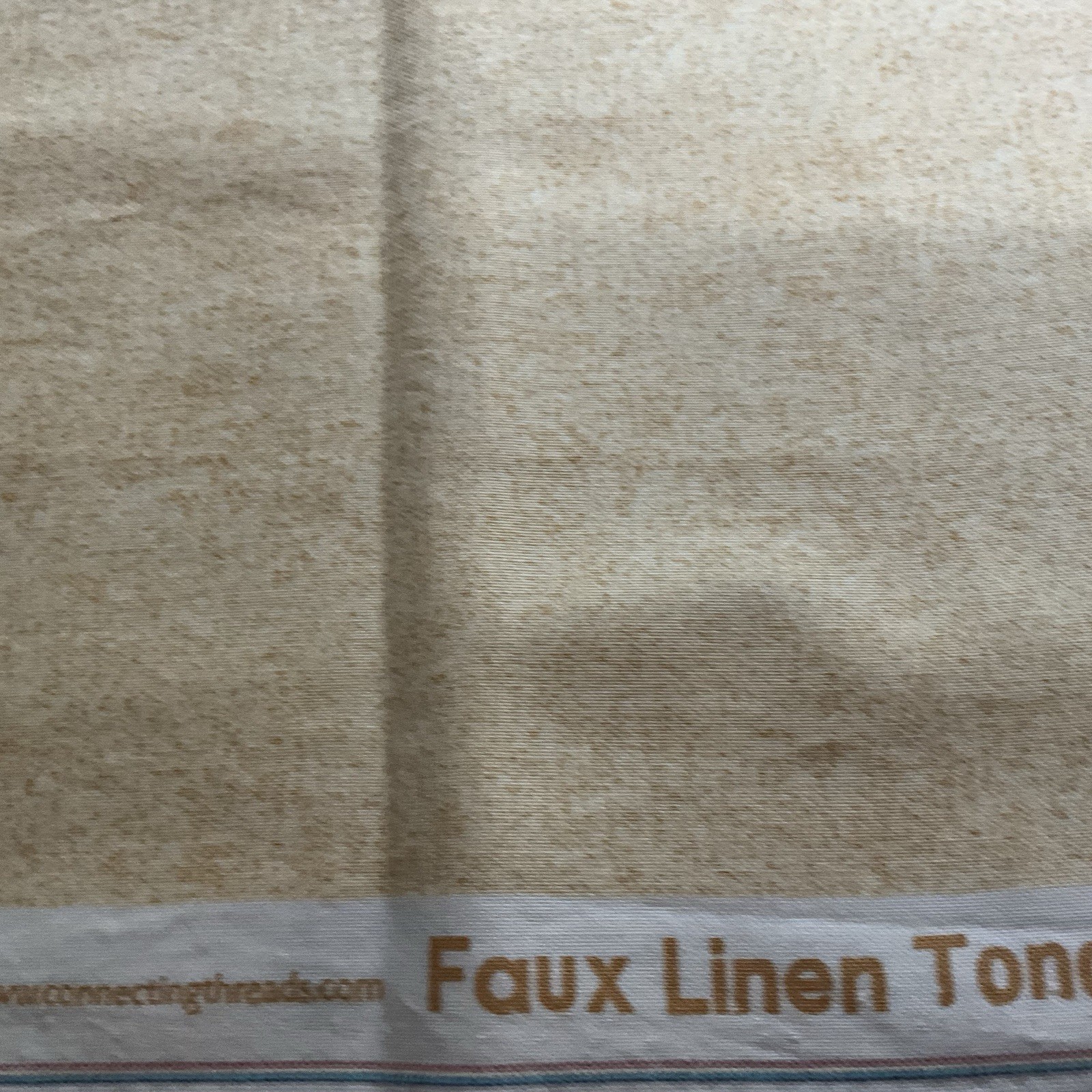 Connecting Threads Faux Linen Tonal Cotton Fabric Beige Pattern # 92498