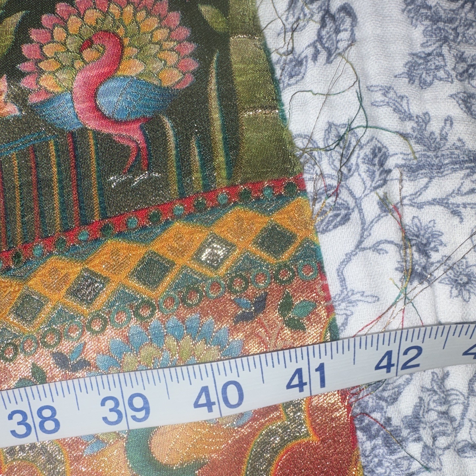 Multicolor Pictorial Animals Scene Fabric Textile Panel Up to 45” Wide