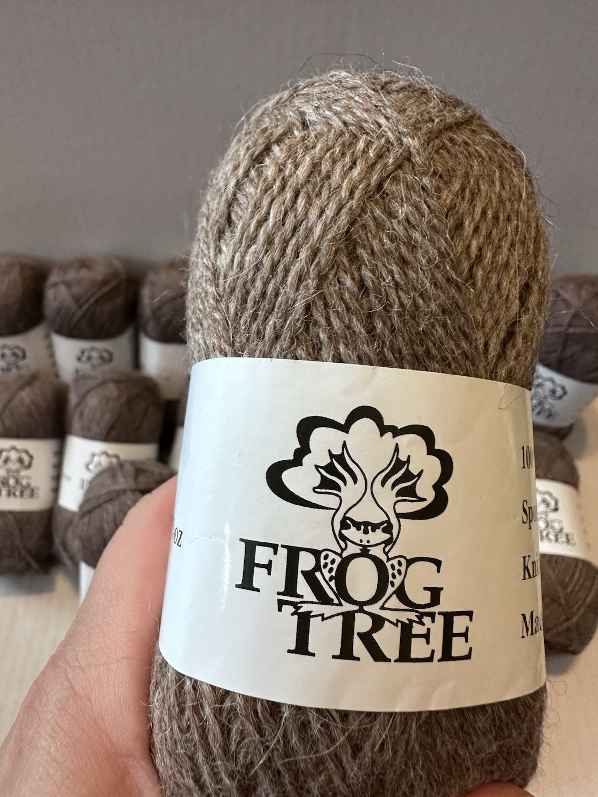 Frog Tree Yarn 100% Alpaca Wool Tan #007 Lot of 22 Skeins 130 Yards New