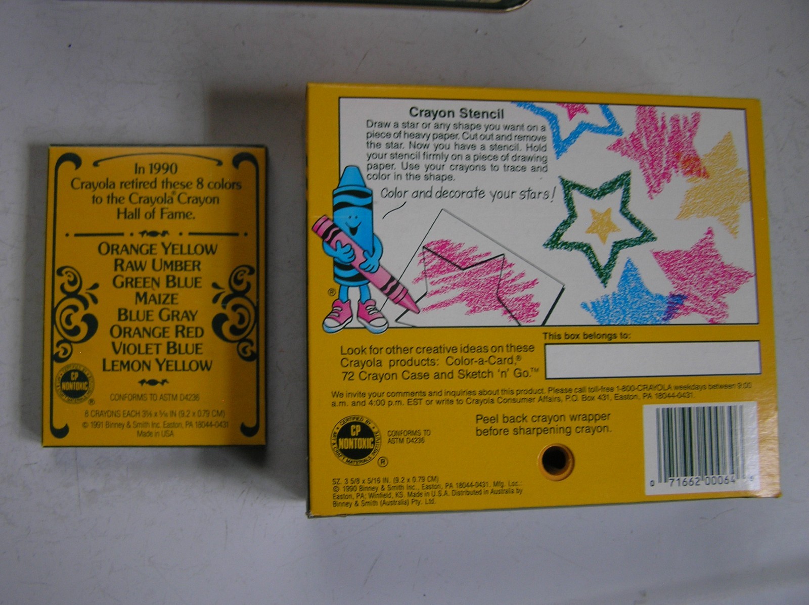 Crayola Crayons Collectors Tin 1991 (72 Crayons) & A Box Of 96 From 2004