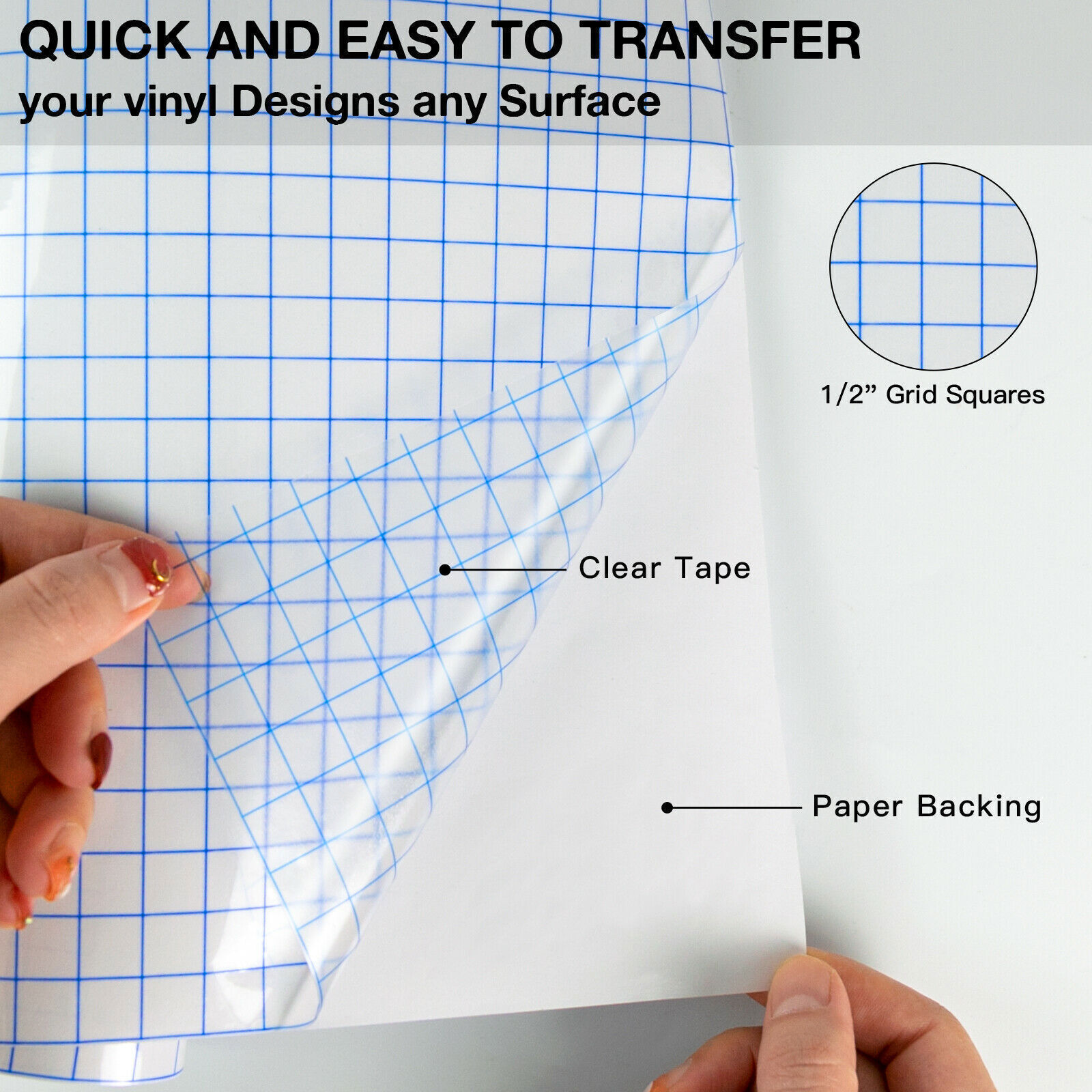 Vinyl Transfer Paper Tape Roll Craft Application Paper Transfer Paper for Cricut
