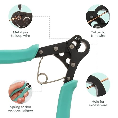 Vintaj One Step Looper – Create and Trim 1.5 mm Loops for Aqua