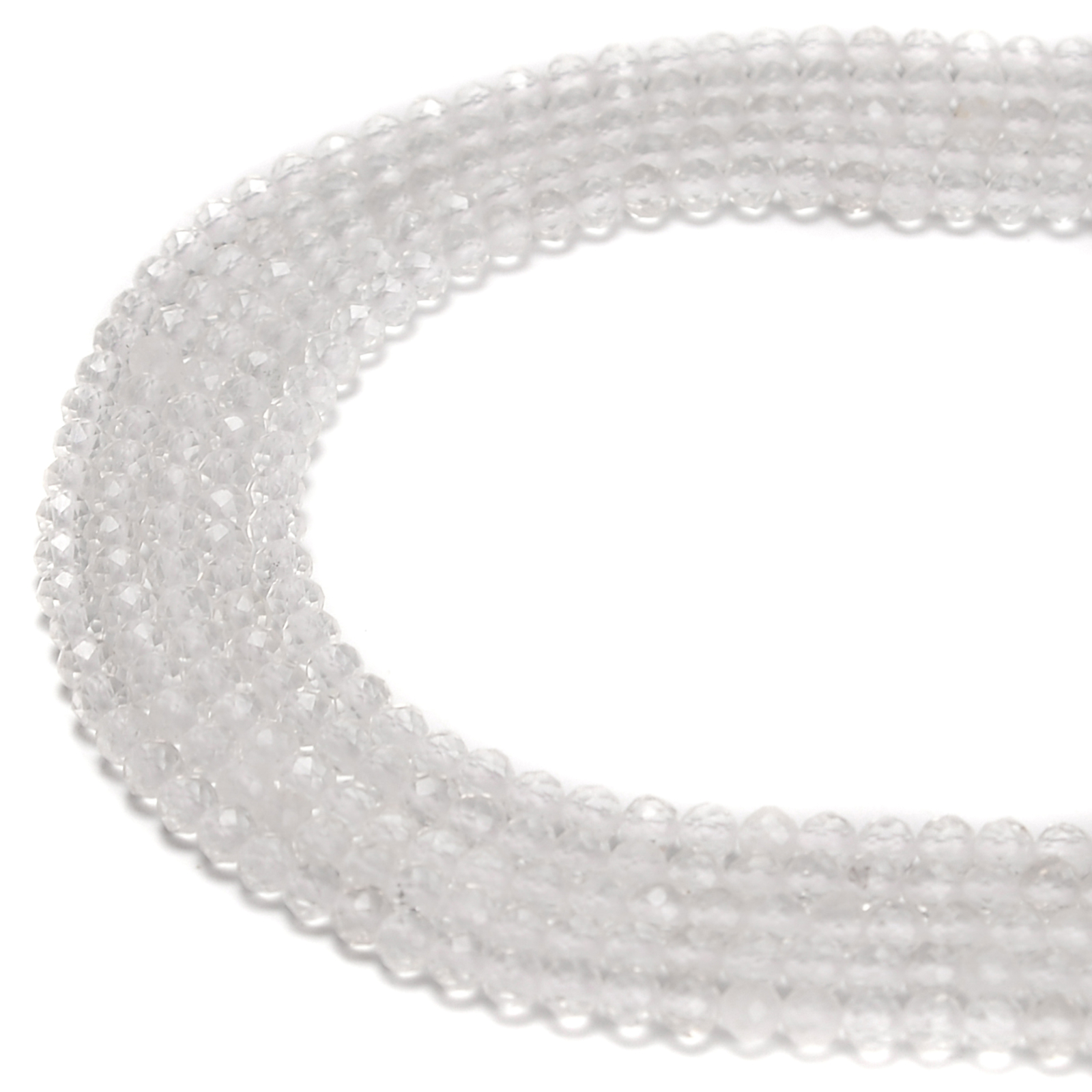 Natural Clear Quartz Faceted Round Beads Size 2mm 3mm 4mm 15.5” Strand