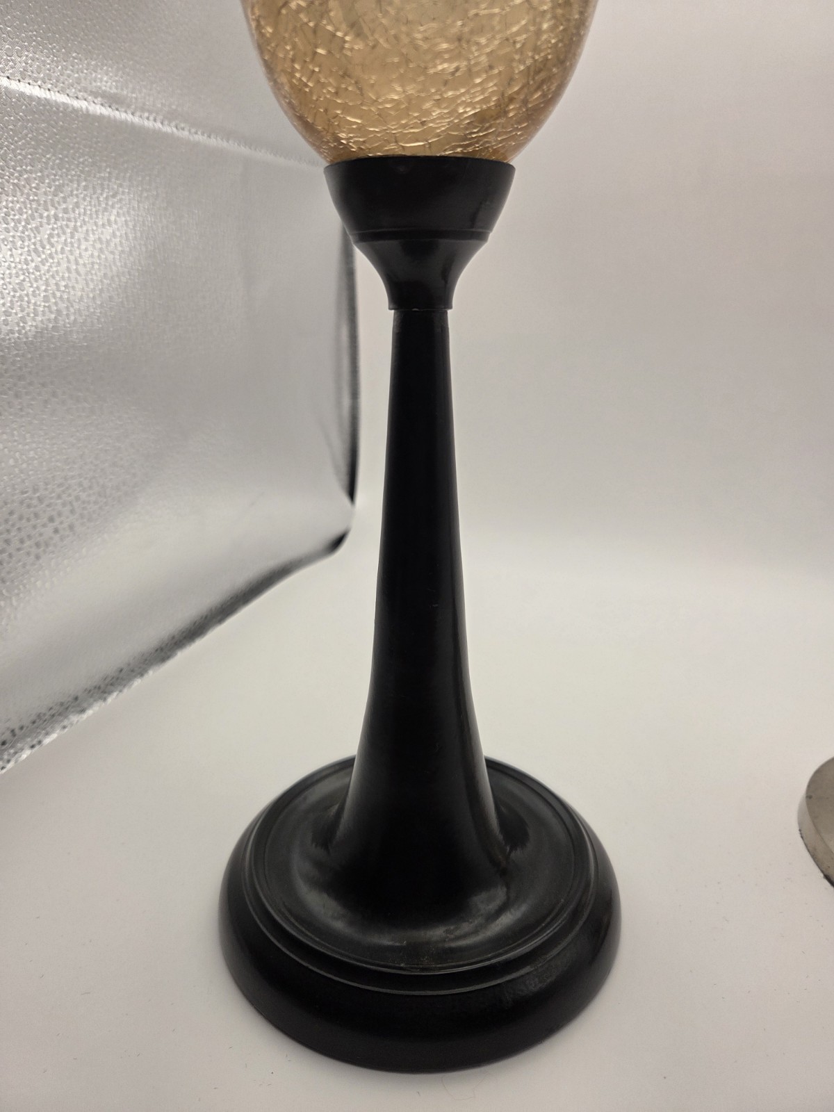 Smoky Amber and Blue Gradient Glass Candle Holder