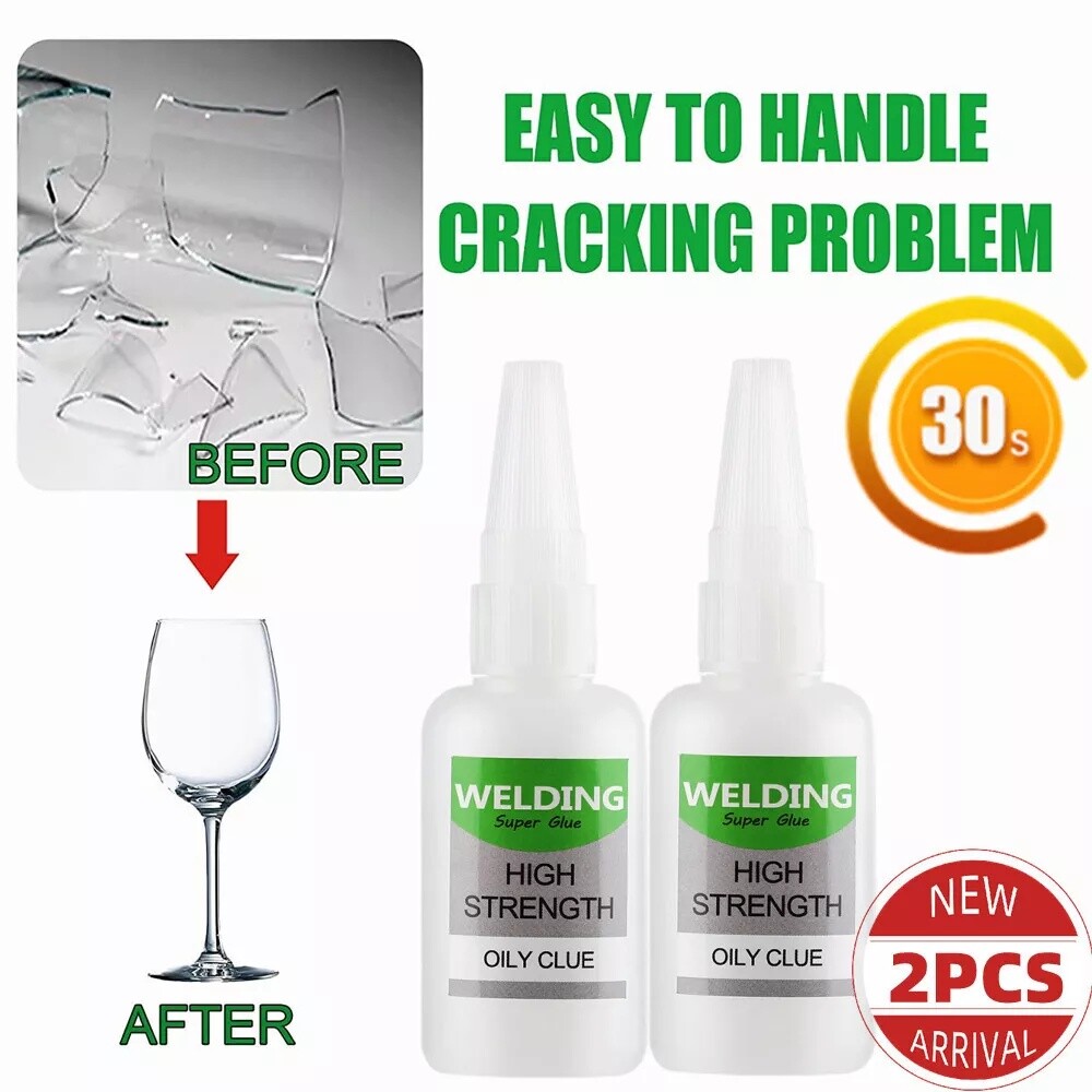 2 Pack Multifunctional Welding High-Strength Oily Glue Universal Super Glue 50g