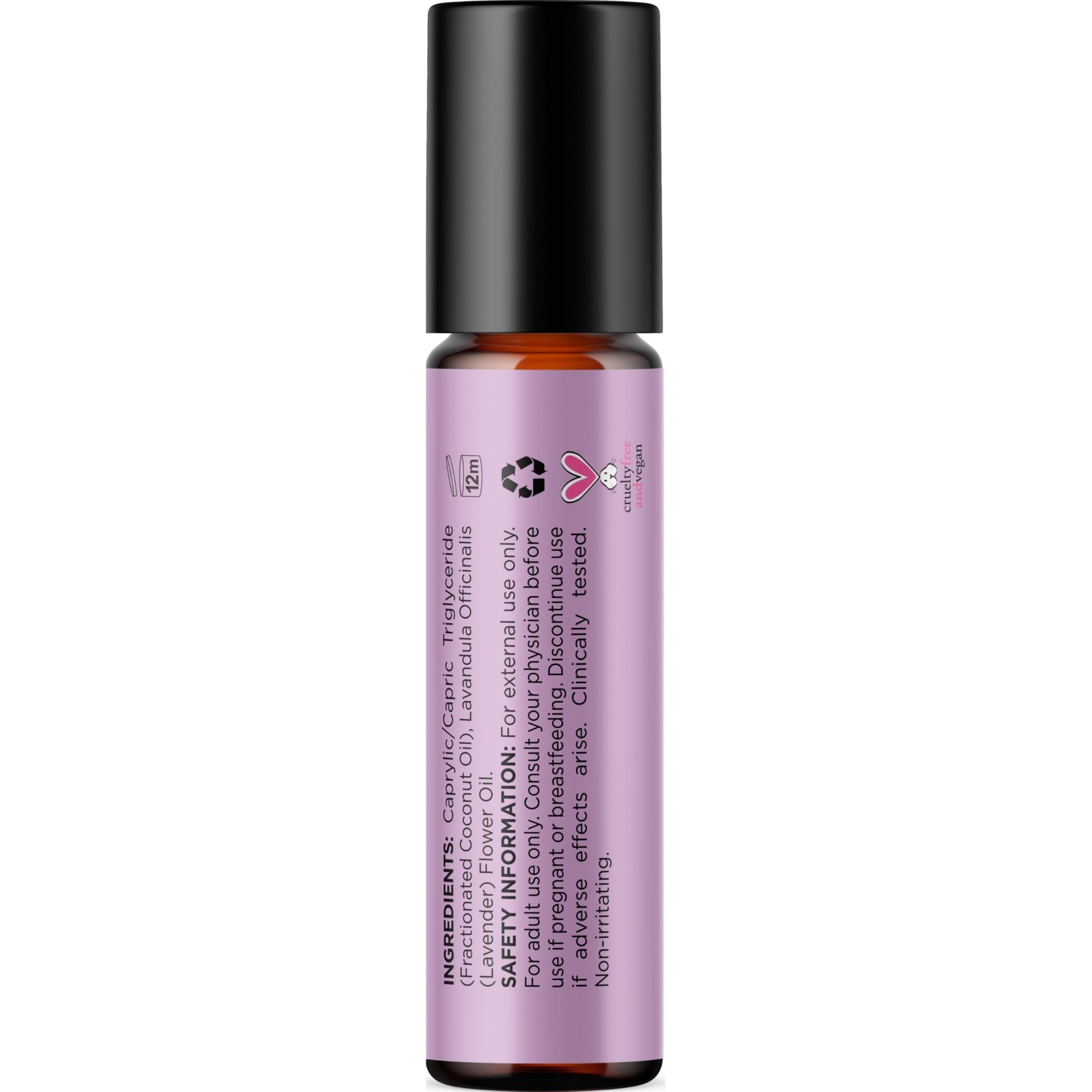 Lavender Essential Oil Roll On – Calming 0.33 Fl Oz (Pack of 1), Clear